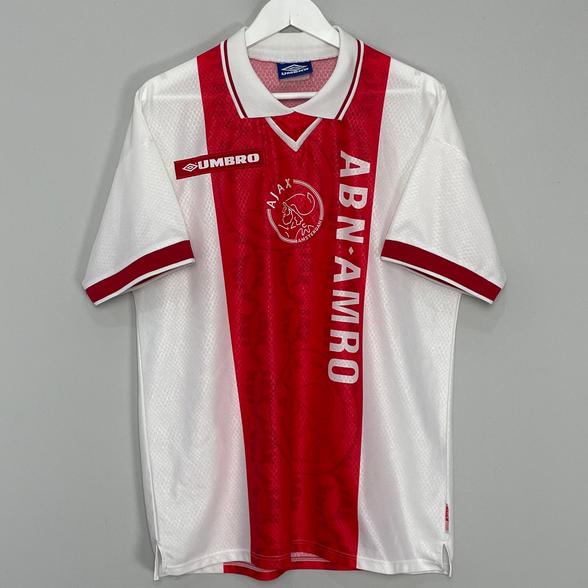 Shop 1998/99 AJAX HOME SHIRT (L) UMBRO, classic football shirts, vintage football shirts & retro soccer jerseys at Cult Kits