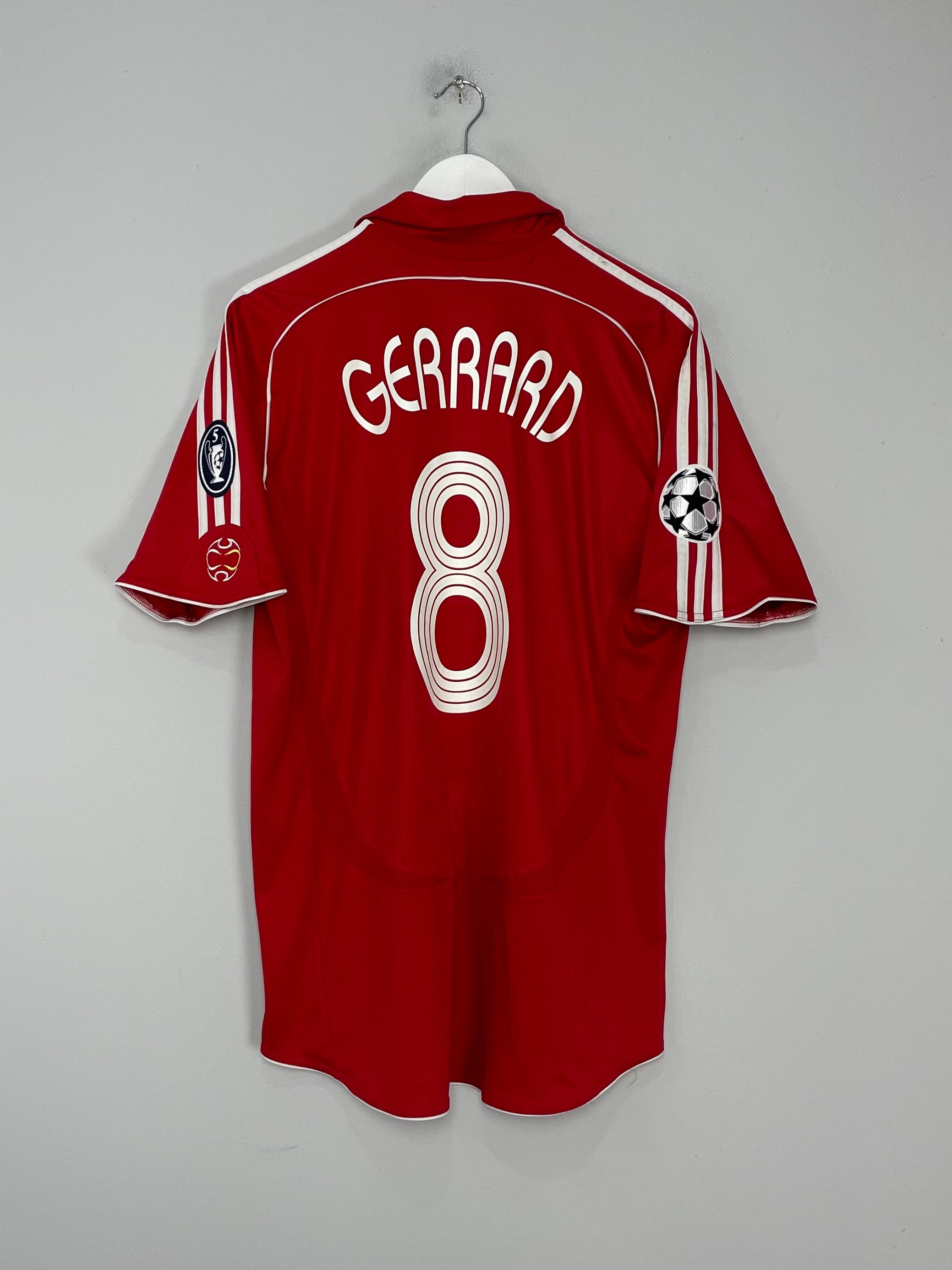 Shop 2006/08 LIVERPOOL GERRARD #8 *PLAYER ISSUE* C/L HOME SHIRT (L) ADIDAS, classic football shirts, vintage football shirts & retro soccer jerseys at Cult Kits