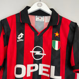 1994/95 AC MILAN WEAH #9 HOME SHIRT (M) LOTTO