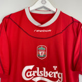 Shop 2002/04 LIVERPOOL HOME SHIRT (L) REEBOK, classic football shirts, vintage football shirts & retro soccer jerseys at Cult Kits