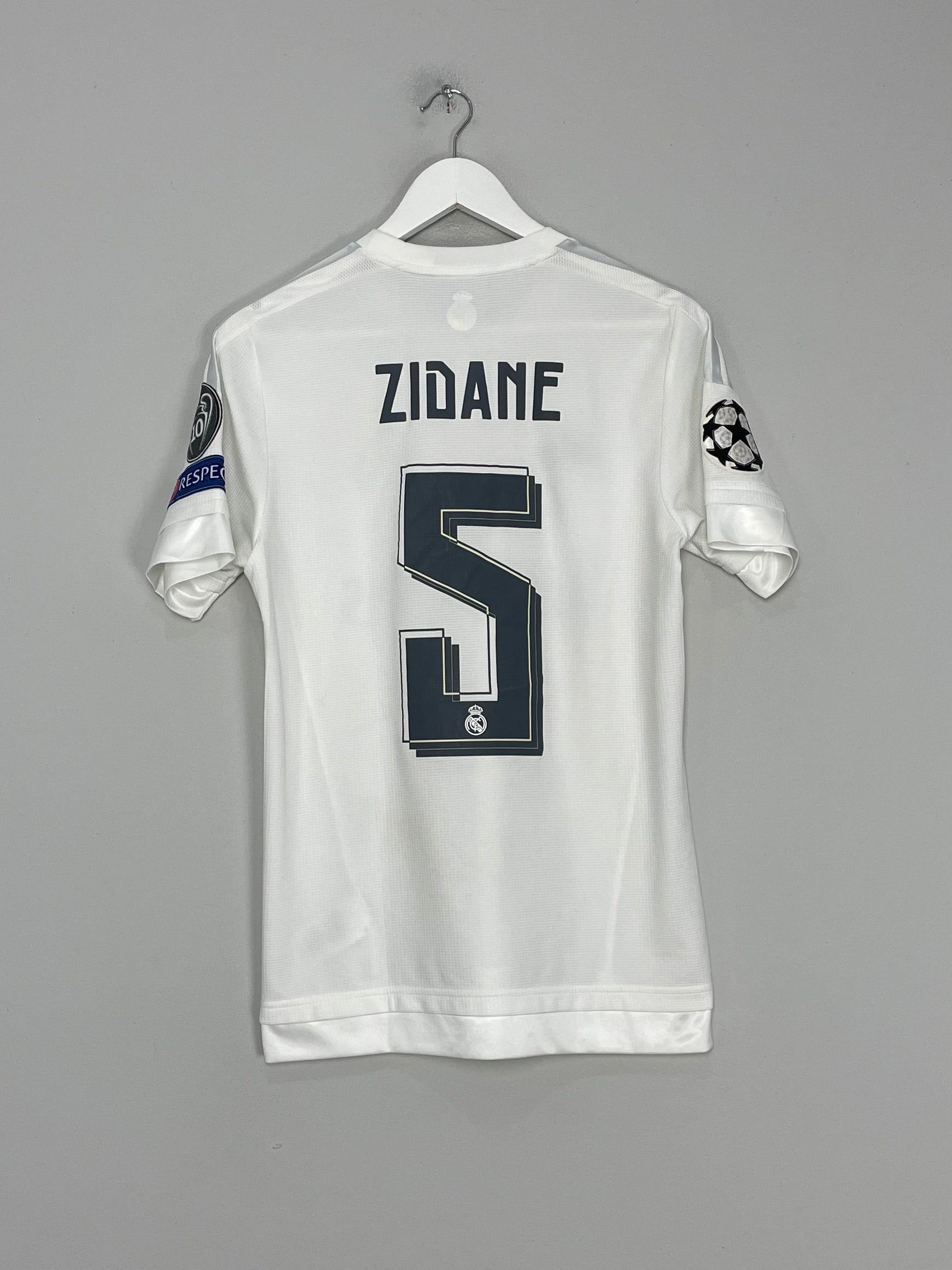 2015/16 REAL MADRID ZIDANE #5 C/L HOME SHIRT (S) ADIDAS