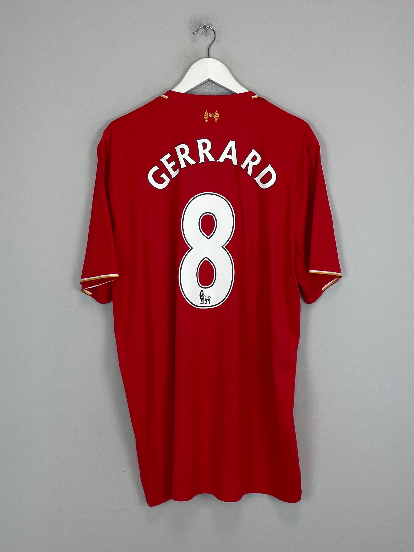Shop 2015/16 LIVERPOL GERRARD #8 HOME SHIRT (XXL) NEW BALANCE, classic football shirts, vintage football shirts & retro soccer jerseys at Cult Kits