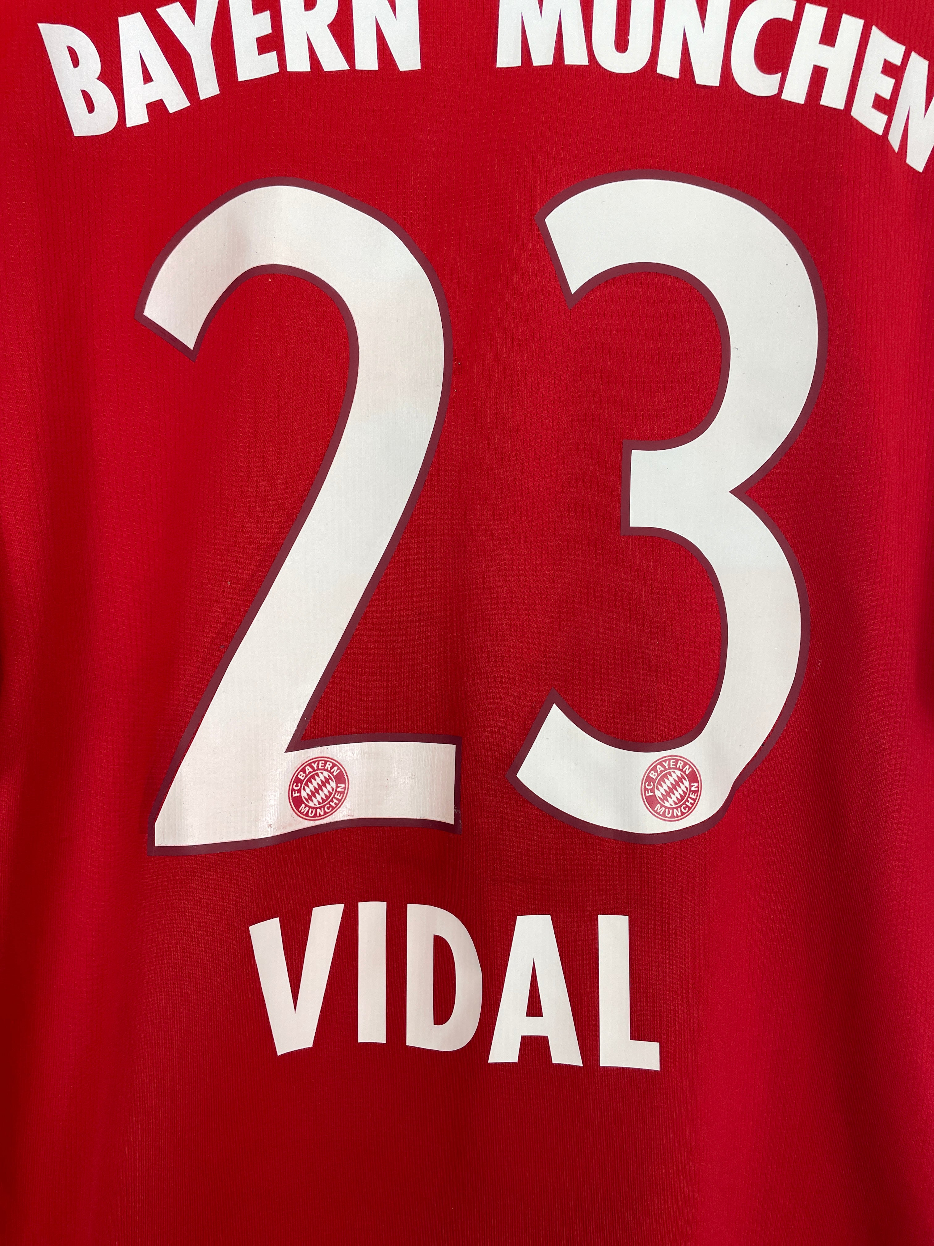Shop 2015/16 BAYERN MUNICH VIDAL #23 HOME SHIRT (XL) ADIDAS, classic football shirts, vintage football shirts & retro soccer jerseys at Cult Kits