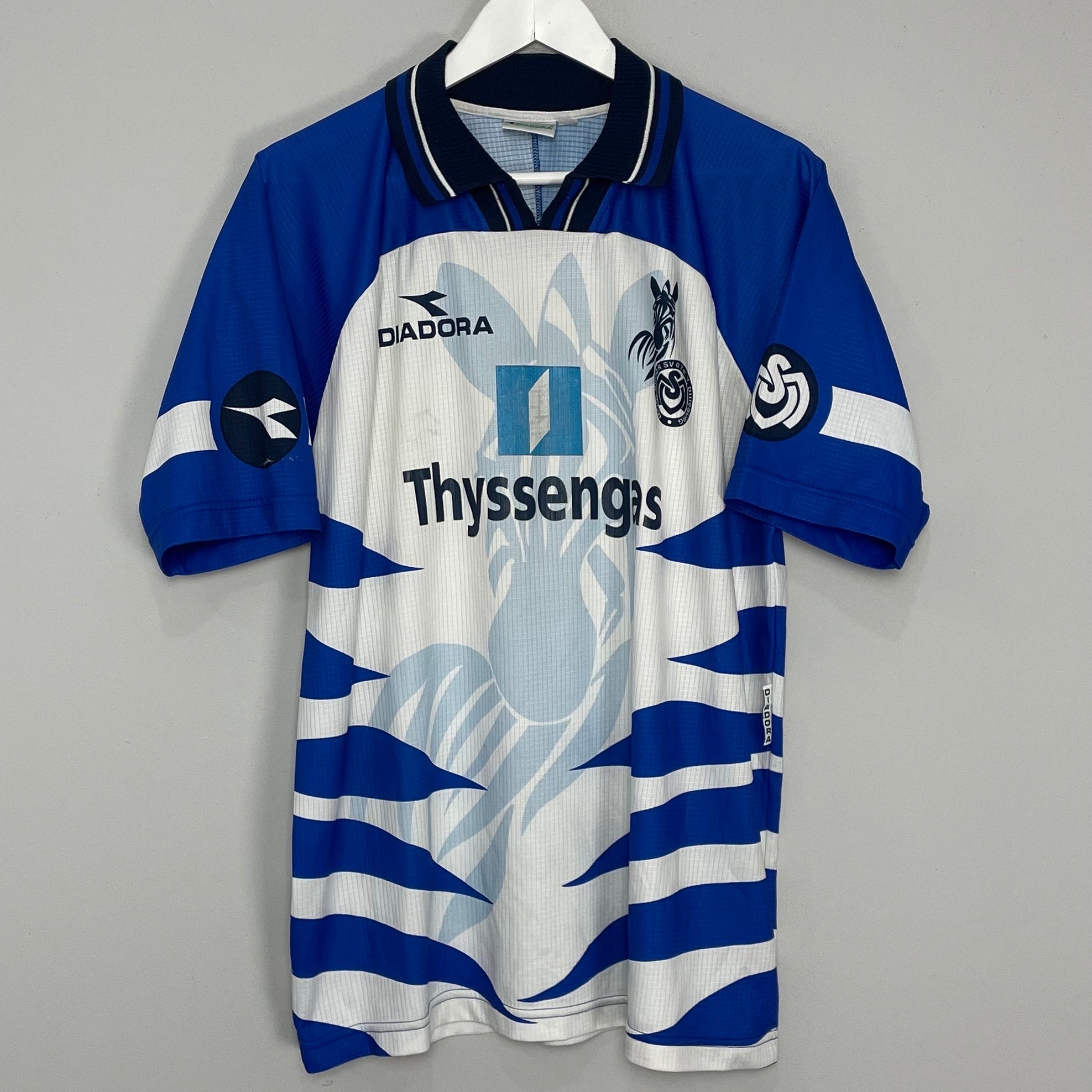 Shop 1998/99 DUISBERG #9 HOME SHIRT (L) DIADORA, classic football shirts, vintage football shirts & retro soccer jerseys at Cult Kits