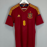 2012 SPAIN XAVI #8 HOME SHIRT (M) ADIDAS
