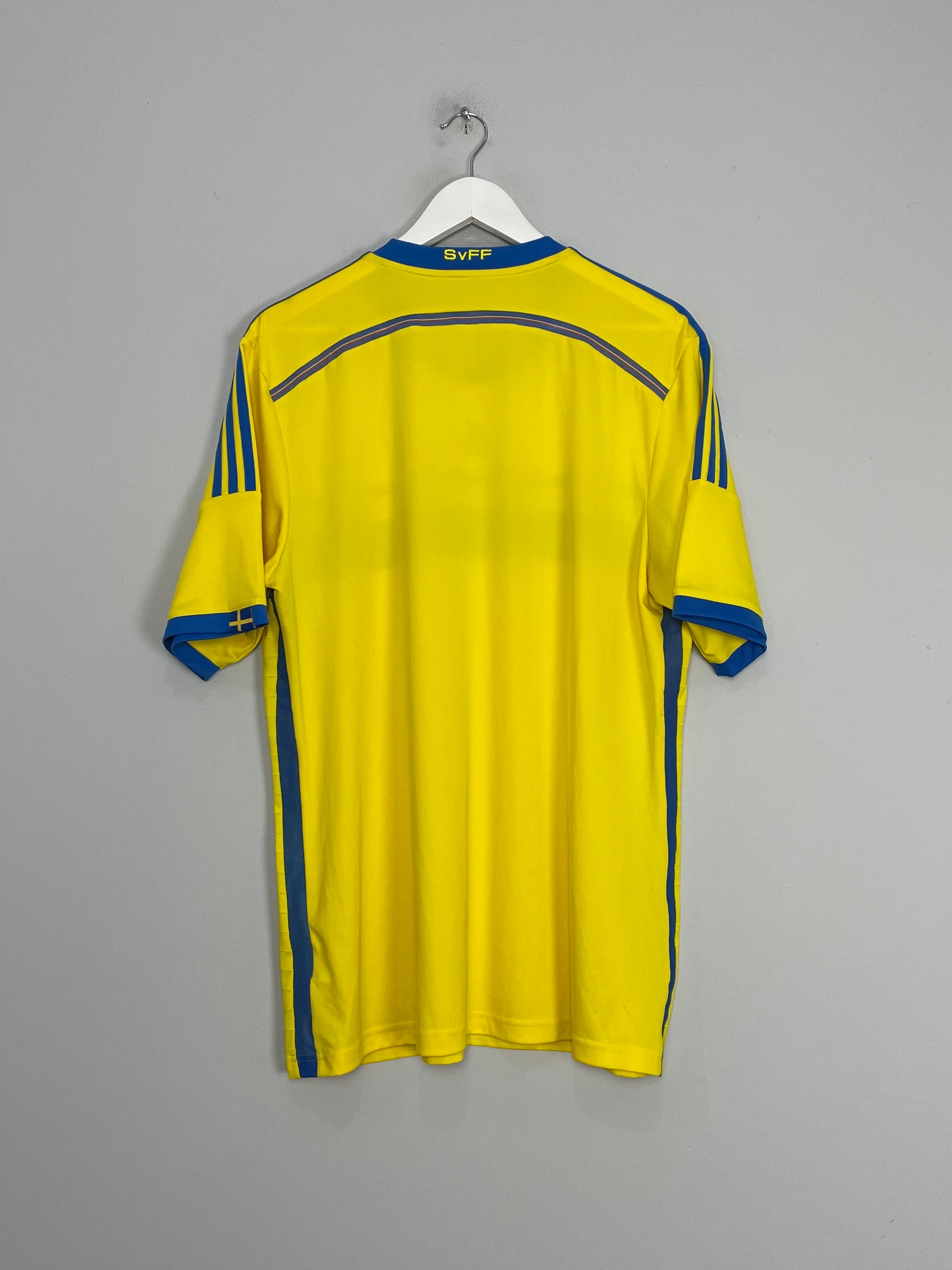 Shop 2014/15 SWEDEN HOME SHIRT (XL) ADIDAS, classic football shirts, vintage football shirts & retro soccer jerseys at Cult Kits