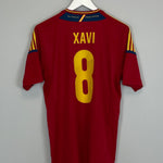 2012 SPAIN XAVI #8 HOME SHIRT (M) ADIDAS