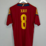 2012 SPAIN XAVI #8 HOME SHIRT (M) ADIDAS
