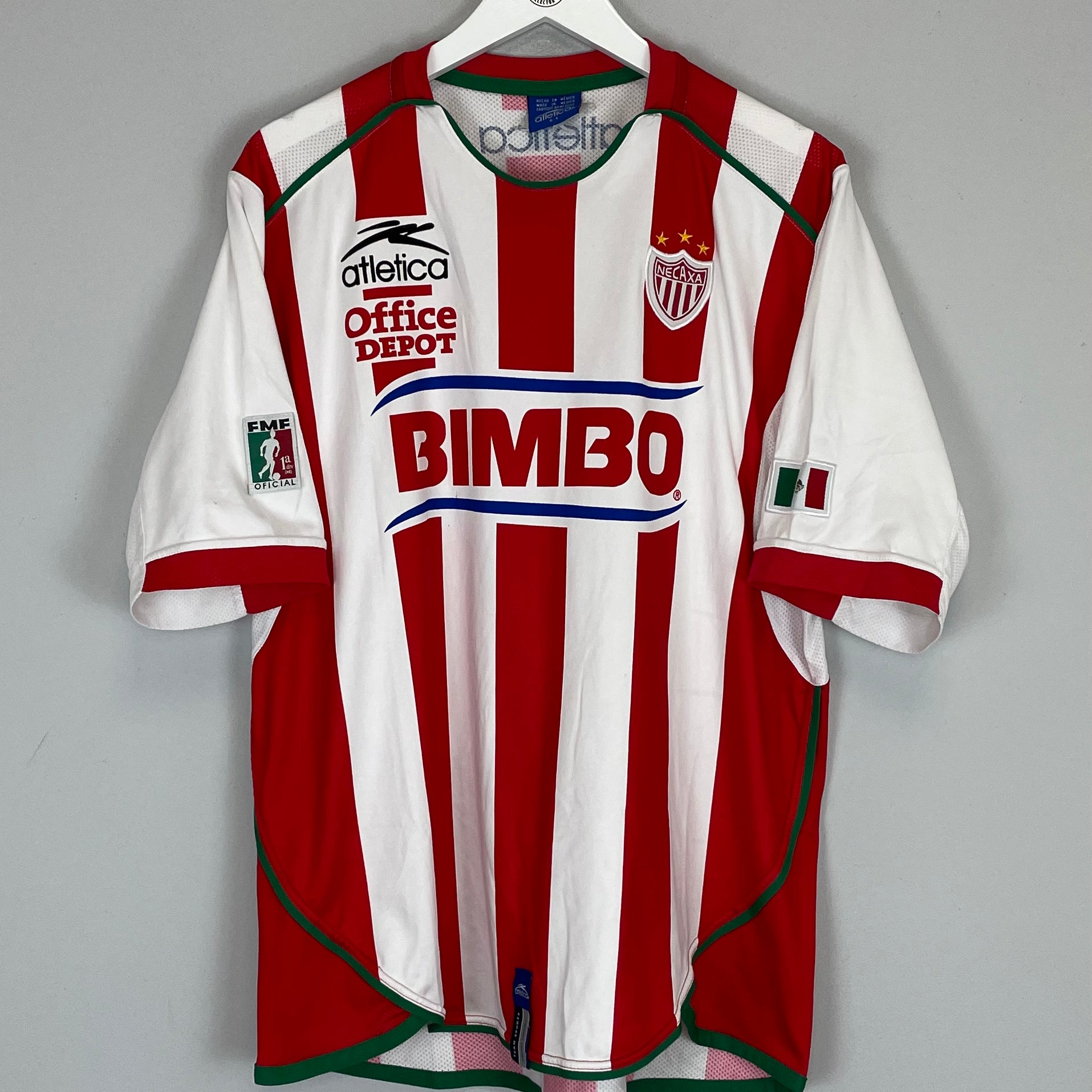 Shop 2004/05 NECAXA HOME SHIRT (M) ATLETICA, classic football shirts, vintage football shirts & retro soccer jerseys at Cult Kits