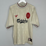 Shop 1996/97 LIVERPOOL AWAY SHIRT (L) REEBOK, classic football shirts, vintage football shirts & retro soccer jerseys at Cult Kits
