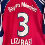 Shop 1999/01 BAYERN MUNICH LIZARAZU #3 HOME SHIRT (XL) ADIDAS, classic football shirts, vintage football shirts & retro soccer jerseys at Cult Kits
