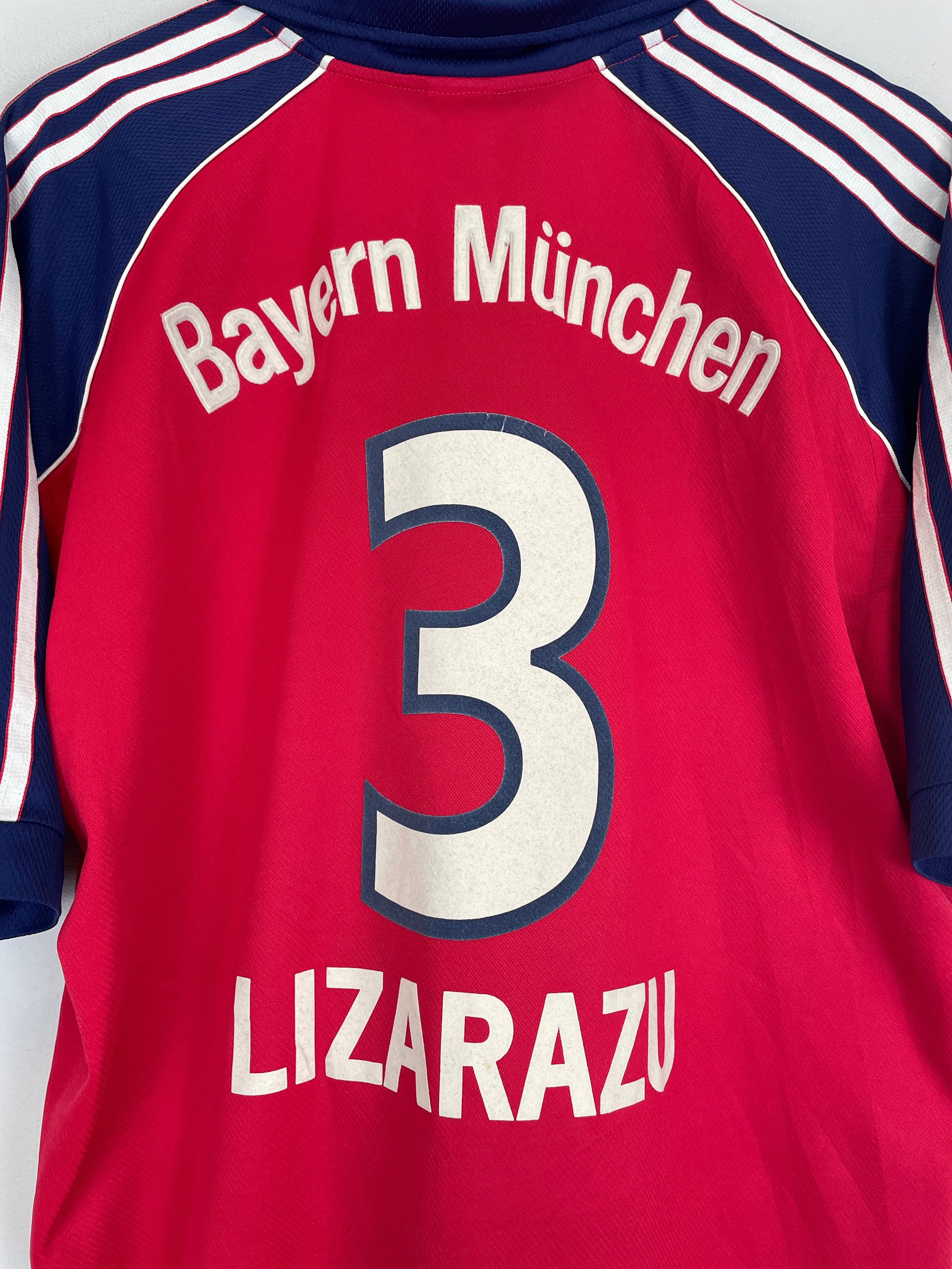 Shop 1999/01 BAYERN MUNICH LIZARAZU #3 HOME SHIRT (XL) ADIDAS, classic football shirts, vintage football shirts & retro soccer jerseys at Cult Kits