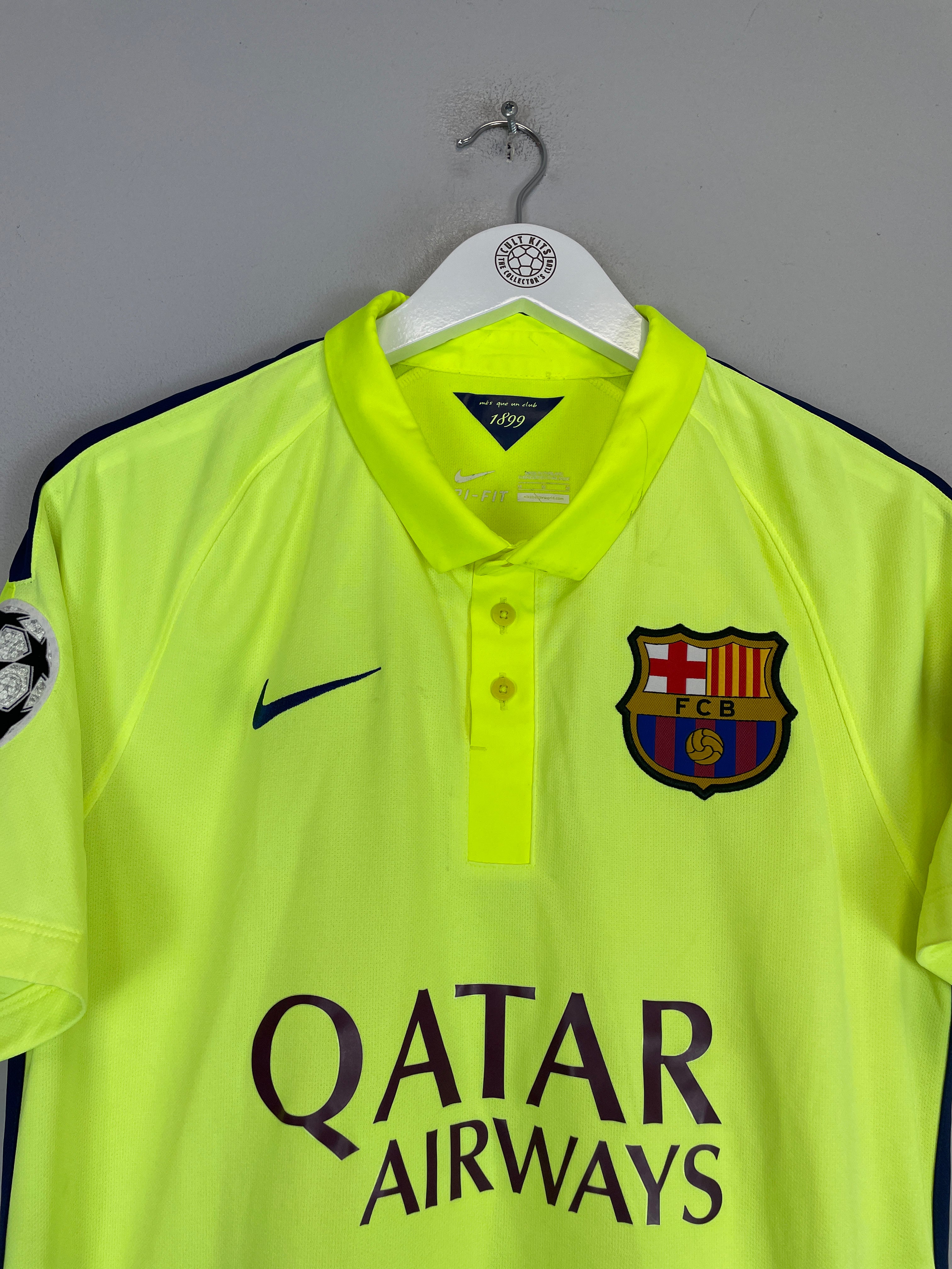 Shop 2014/15 BARCELONA NEYMAR JR #11 C/L THIRD SHIRT (M) NIKE, classic football shirts, vintage football shirts & retro soccer jerseys at Cult Kits