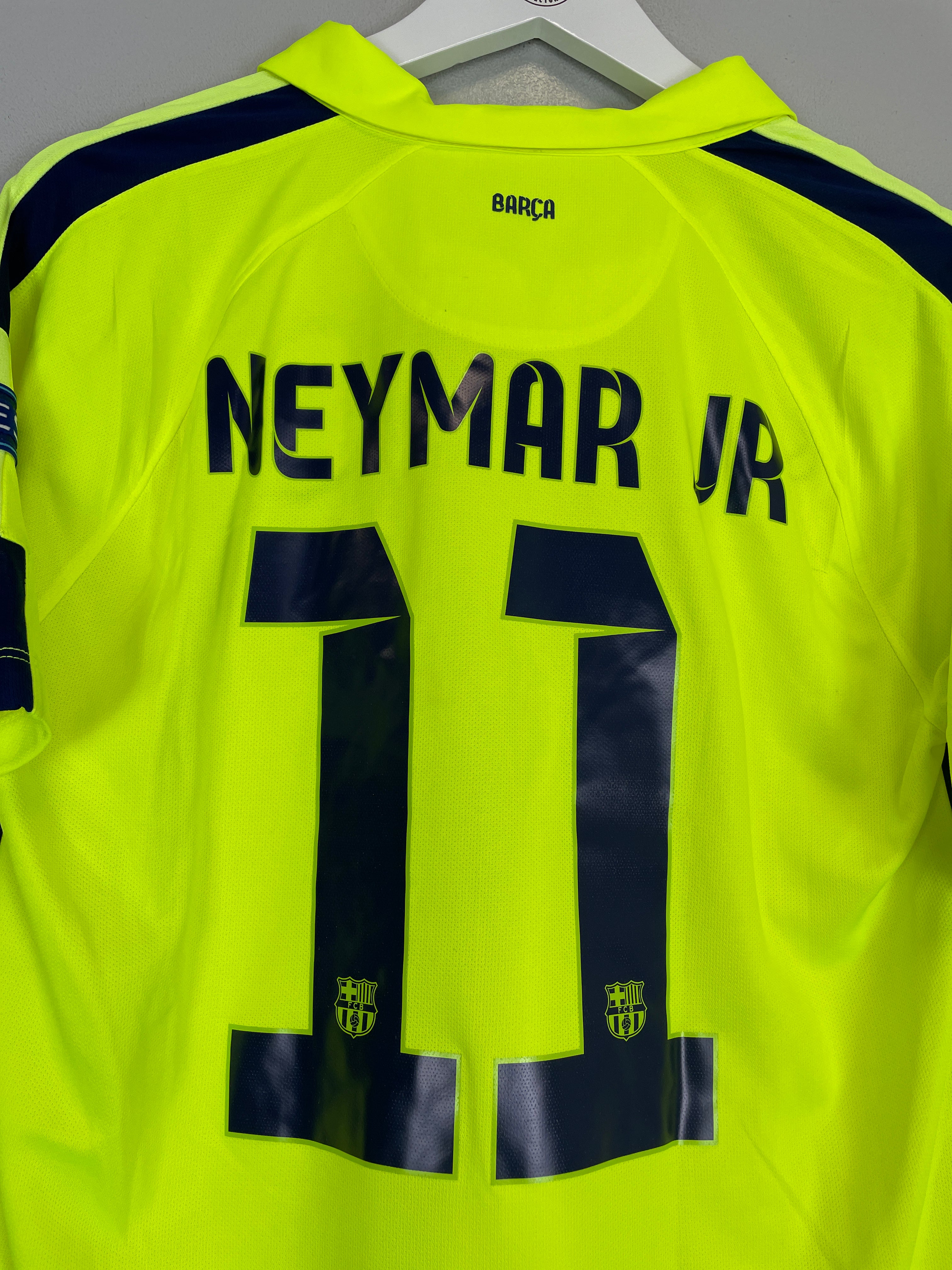 Shop 2014/15 BARCELONA NEYMAR JR #11 C/L THIRD SHIRT (M) NIKE, classic football shirts, vintage football shirts & retro soccer jerseys at Cult Kits