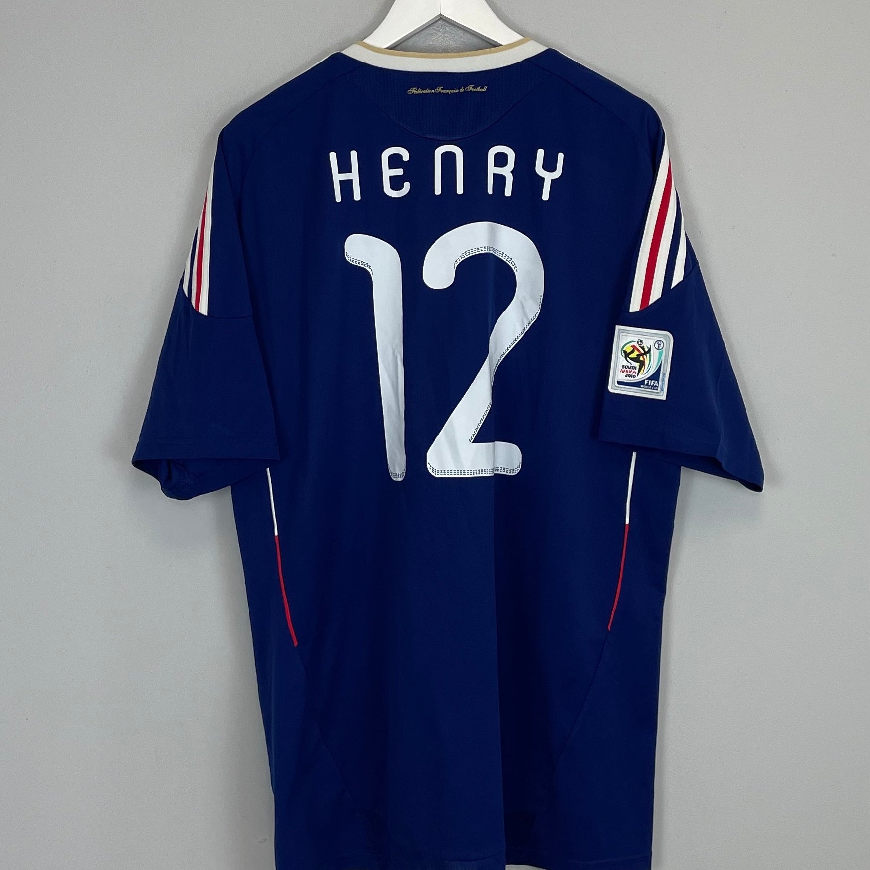 Shop 2009/10 FRANCE HENRY #12 HOME SHIRT (XL) ADIDAS, classic football shirts, vintage football shirts & retro soccer jerseys at Cult Kits