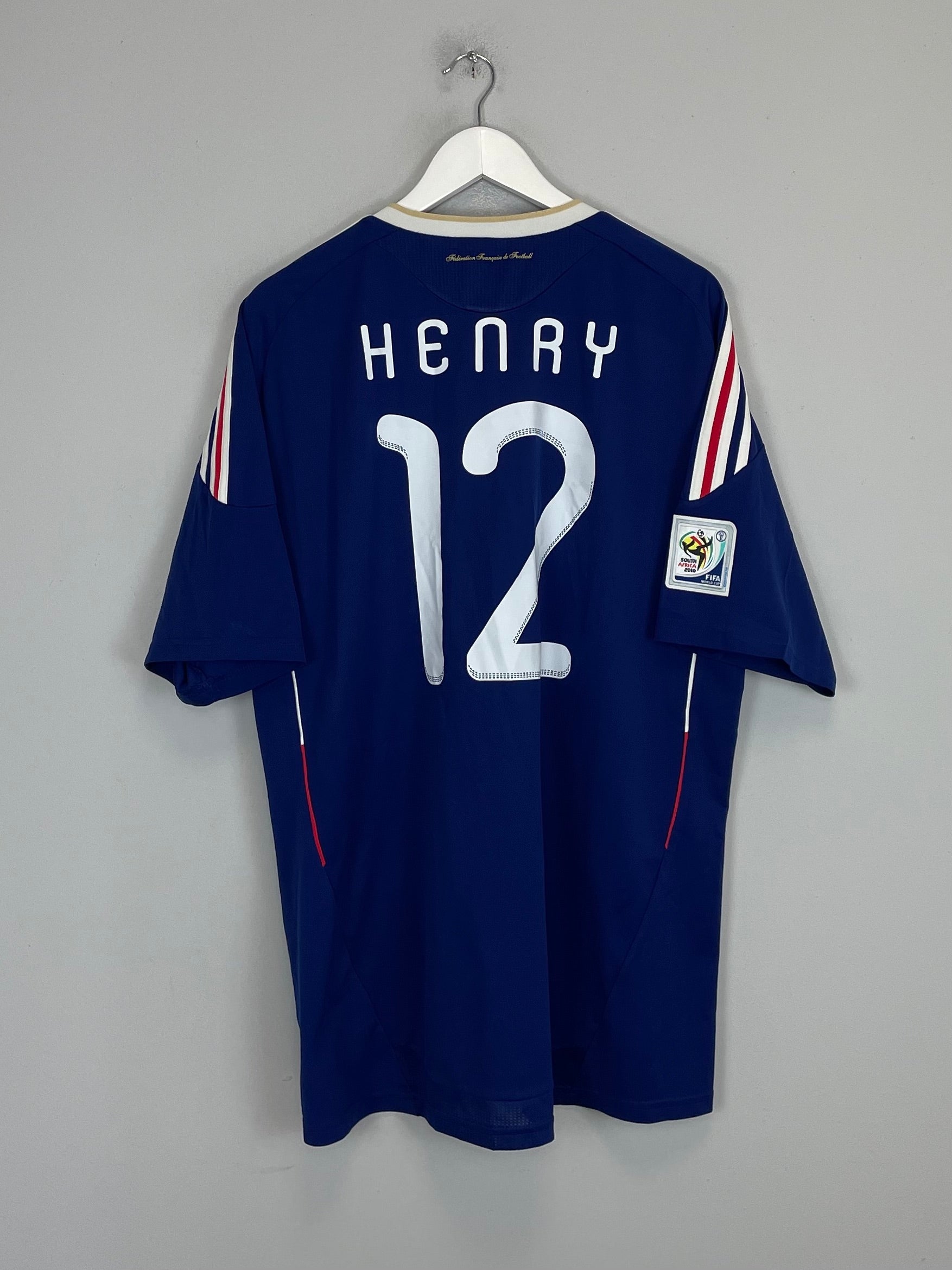 Shop 2009/10 FRANCE HENRY #12 HOME SHIRT (XL) ADIDAS, classic football shirts, vintage football shirts & retro soccer jerseys at Cult Kits