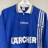 Shop 1996/97 SCHALKE HOME SHIRT (L) ADIDAS, classic football shirts, vintage football shirts & retro soccer jerseys at Cult Kits