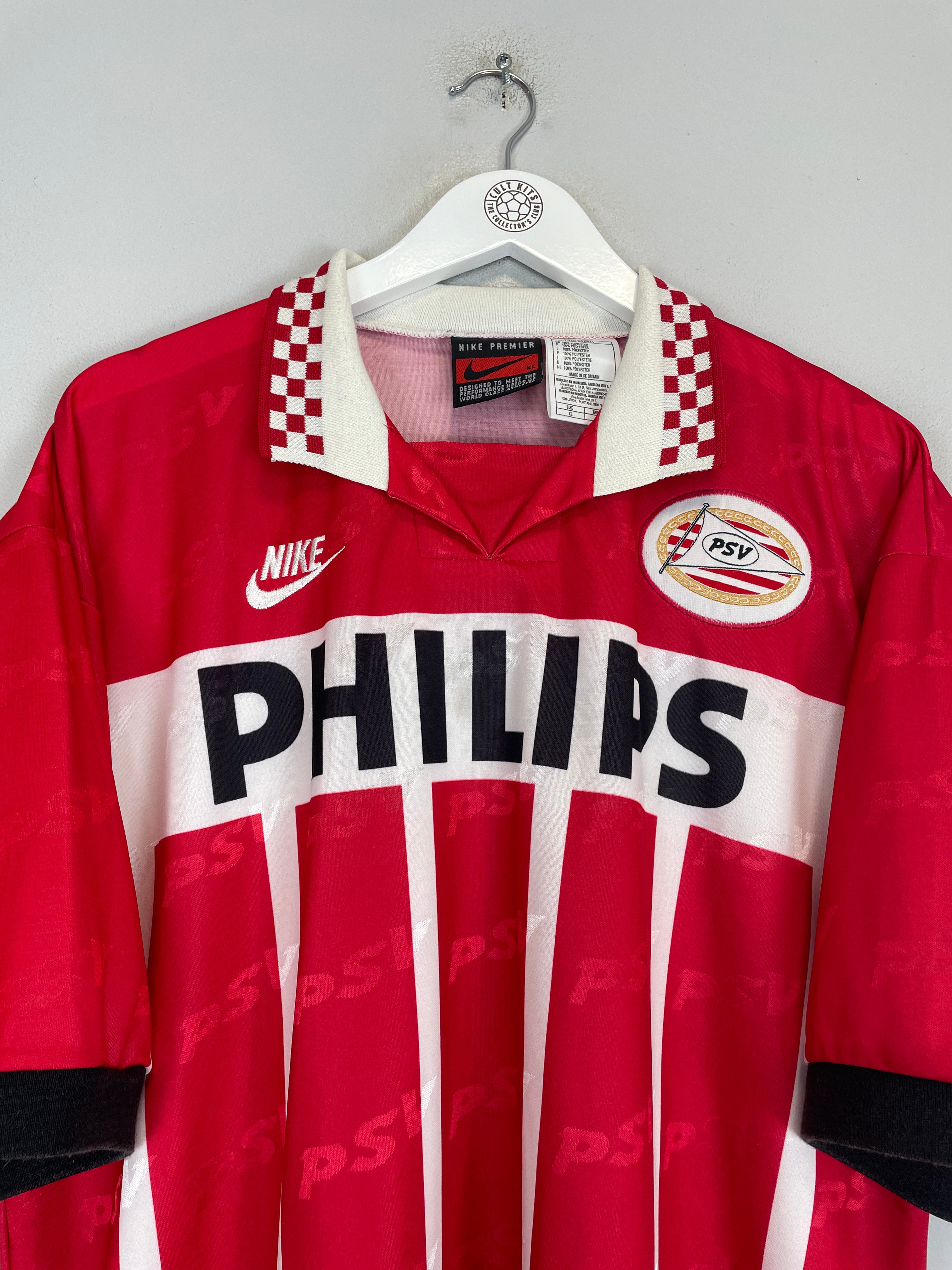 Shop 1995/96 PSV HOME SHIRT (XL) NIKE, classic football shirts, vintage football shirts & retro soccer jerseys at Cult Kits