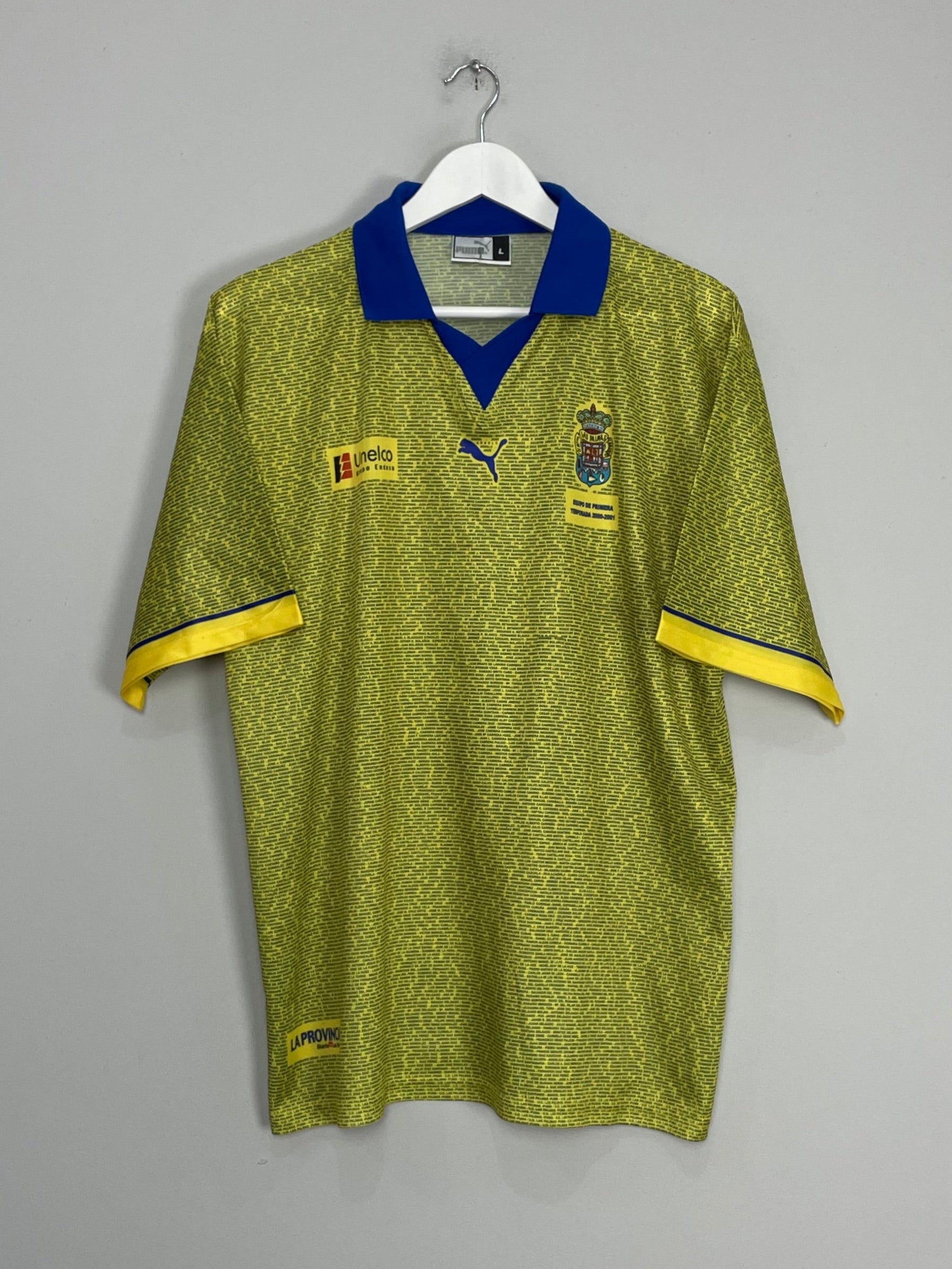 Shop 2000/01 LAS PALMAS *SPECIAL EDITION* SHIRT (L) PUMA, classic football shirts, vintage football shirts & retro soccer jerseys at Cult Kits