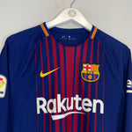 Shop 2017/18 BARCELONA MESSI #10 L/S HOME SHIRT (M) NIKE, classic football shirts, vintage football shirts & retro soccer jerseys at Cult Kits
