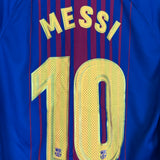 Shop 2017/18 BARCELONA MESSI #10 L/S HOME SHIRT (M) NIKE, classic football shirts, vintage football shirts & retro soccer jerseys at Cult Kits