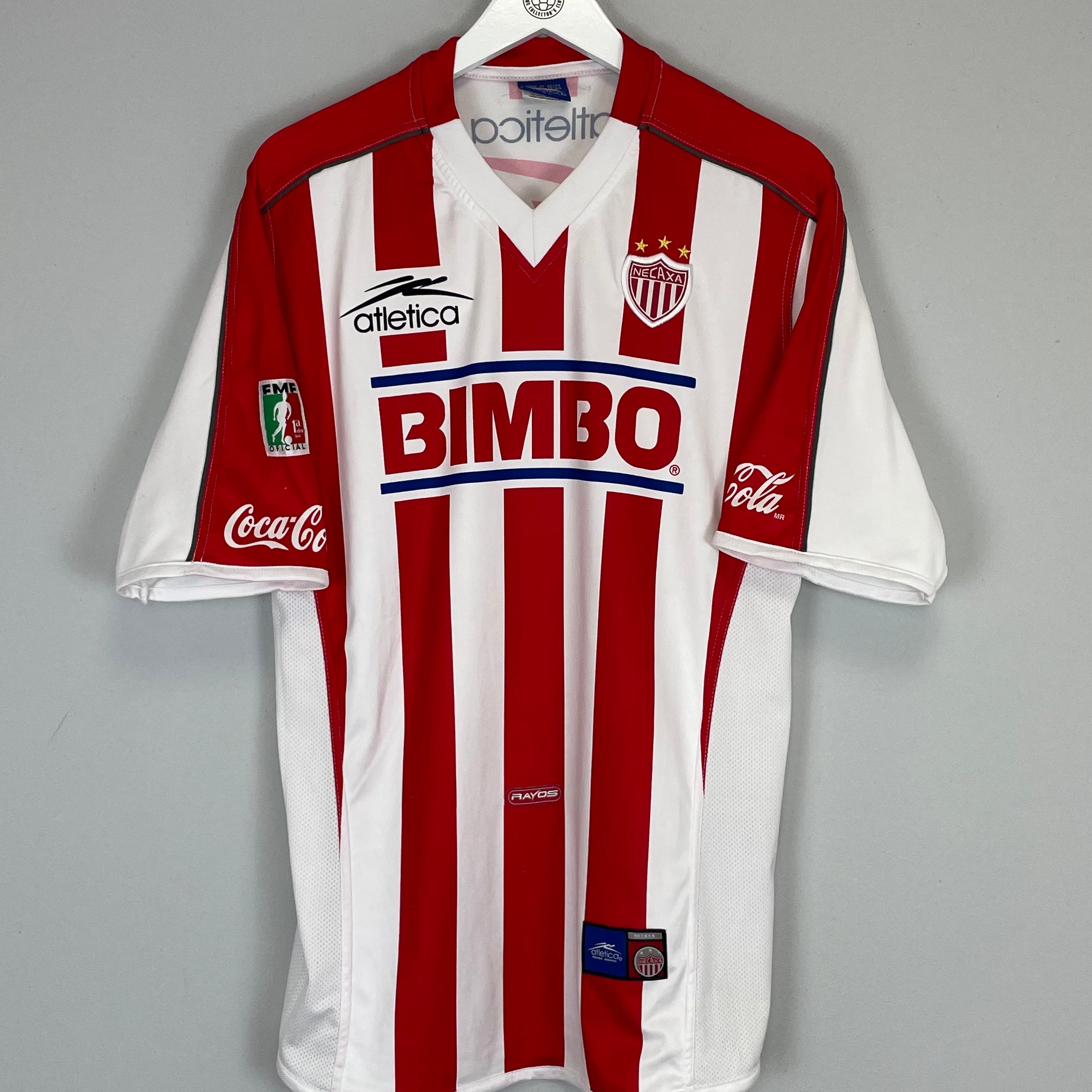 Shop 2002/03 NECAXA HOME SHIRT (L) ATLETICA, classic football shirts, vintage football shirts & retro soccer jerseys at Cult Kits