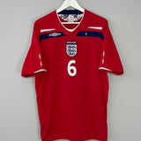 Shop 2008/10 ENGLAND TERRY #6 AWAY SHIRT (XL) UMBRO, classic football shirts, vintage football shirts & retro soccer jerseys at Cult Kits