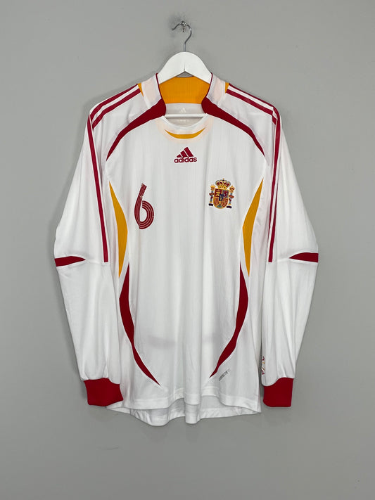 2006/08 SPAIN #6 *PLAYER ISSUE* L/S AWAY SHIRT (L) ADIDAS