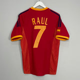 2002/04 SPAIN RAUL #7 HOME SHIRT (S) ADIDAS