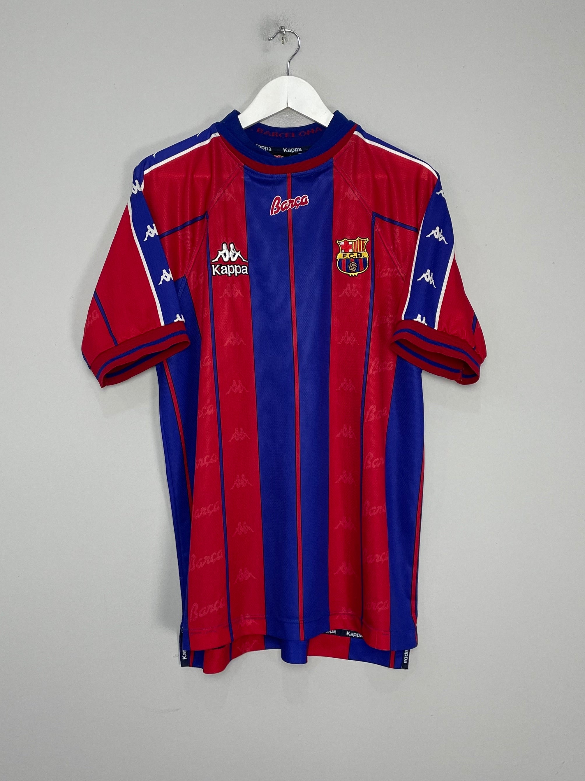 Shop 1997/98 BARCELONA HOME SHIRT (L) KAPPA, classic football shirts, vintage football shirts & retro soccer jerseys at Cult Kits