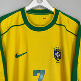 1998/00 BRAZIL RONALDINHO #7 HOME SHIRT (XL) NIKE