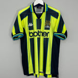 Shop 1998/99 MANCHESTER CITY AWAY SHIRT (L) KAPPA, classic football shirts, vintage football shirts & retro soccer jerseys at Cult Kits