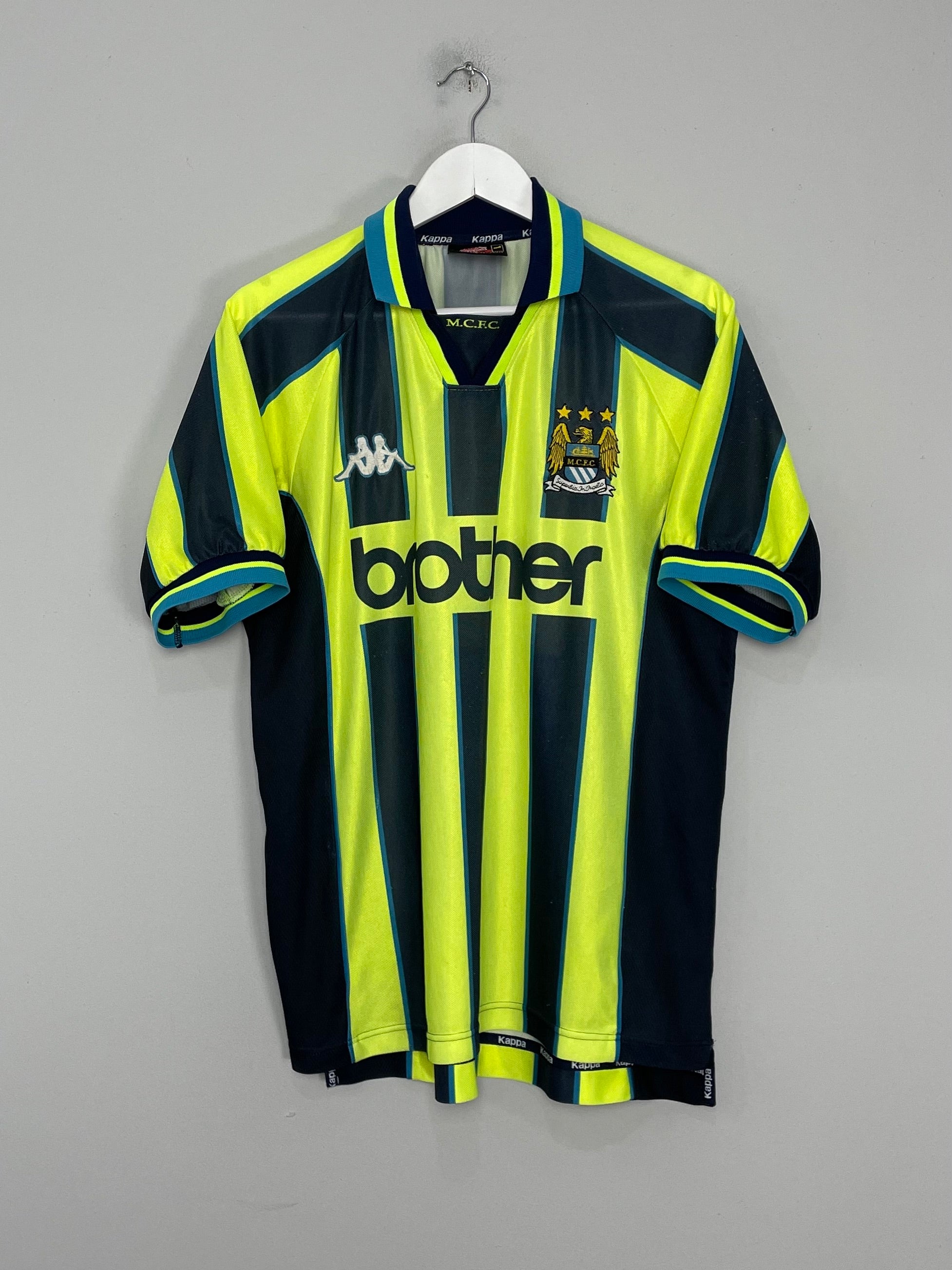 Shop 1998/99 MANCHESTER CITY AWAY SHIRT (L) KAPPA, classic football shirts, vintage football shirts & retro soccer jerseys at Cult Kits