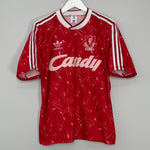 Shop 1989/91 LIVERPOOL HOME SHIRT (M) ADIDAS, classic football shirts, vintage football shirts & retro soccer jerseys at Cult Kits