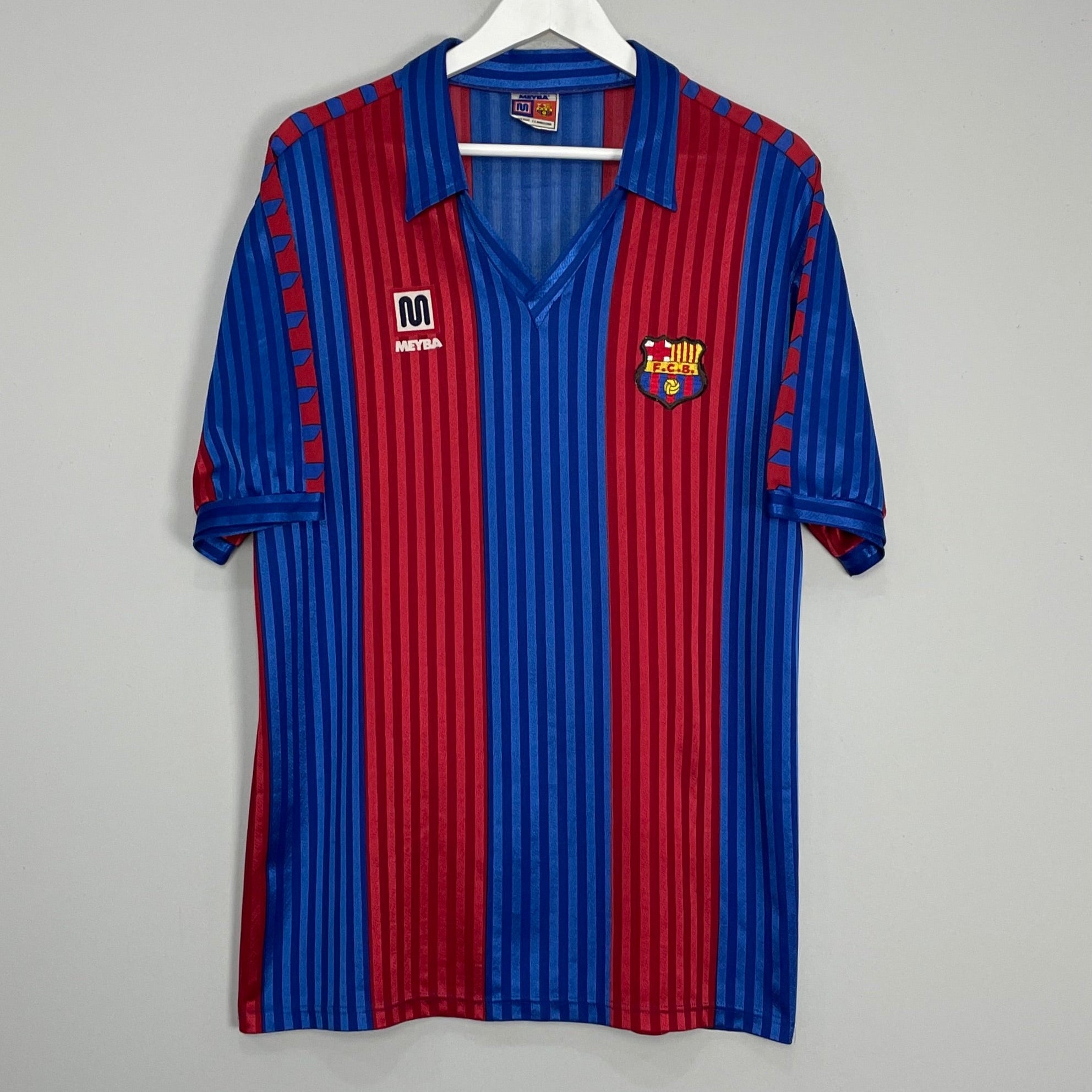 Shop 1989/92 BARCELONA HOME SHIRT (XL) MEYBA, classic football shirts, vintage football shirts & retro soccer jerseys at Cult Kits