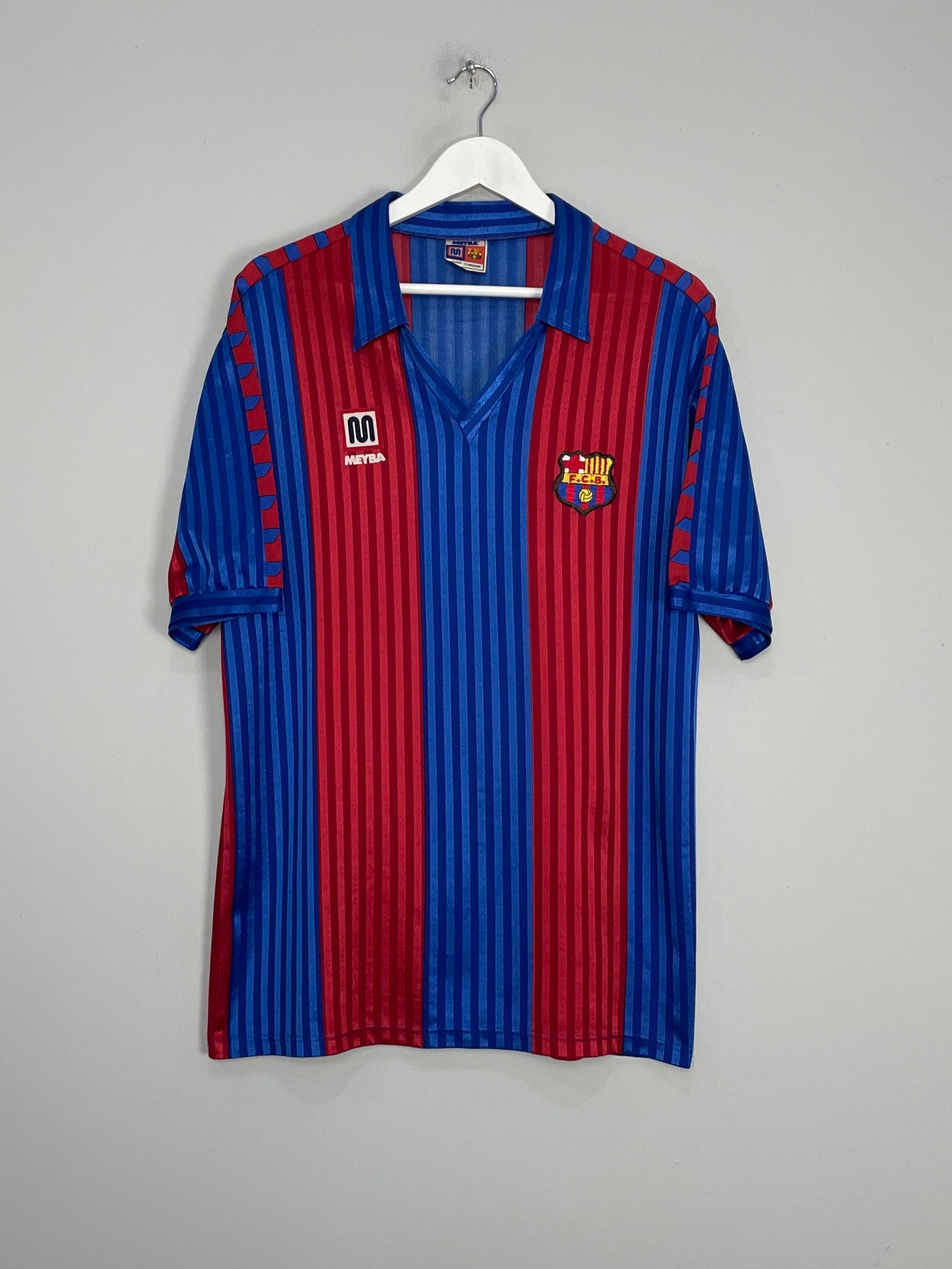 Shop 1989/92 BARCELONA HOME SHIRT (XL) MEYBA, classic football shirts, vintage football shirts & retro soccer jerseys at Cult Kits