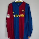 Shop 2006/08 BARCELONA RONALDINHO #10 L/S HOME SHIRT (XXL) NIKE, classic football shirts, vintage football shirts & retro soccer jerseys at Cult Kits