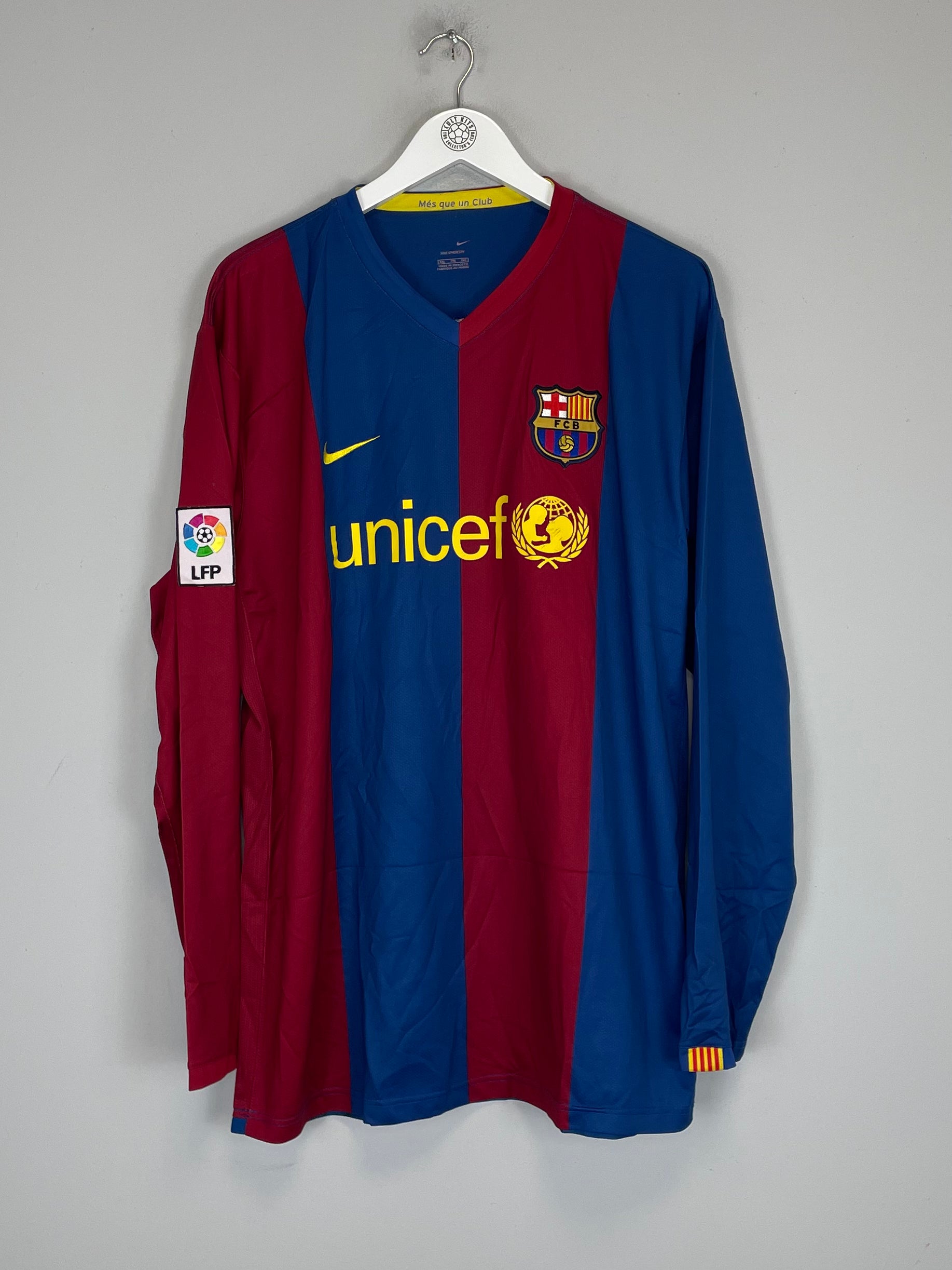 Shop 2006/08 BARCELONA RONALDINHO #10 L/S HOME SHIRT (XXL) NIKE, classic football shirts, vintage football shirts & retro soccer jerseys at Cult Kits