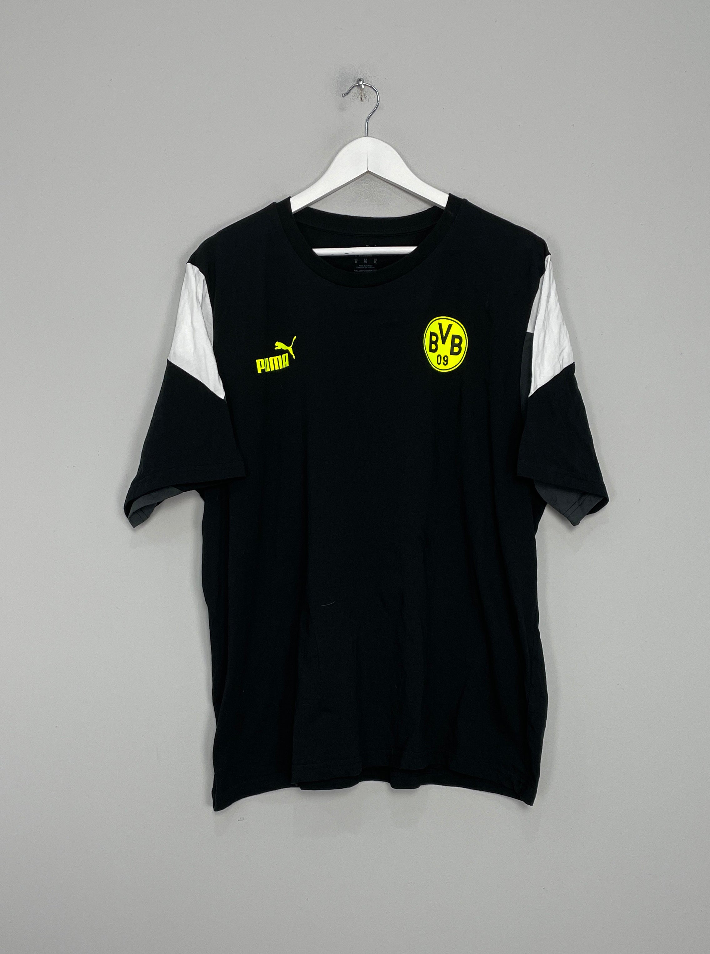 Shop 2018/19 DORTMUND T-SHIRT (XL) PUMA, classic football shirts, vintage football shirts & retro soccer jerseys at Cult Kits