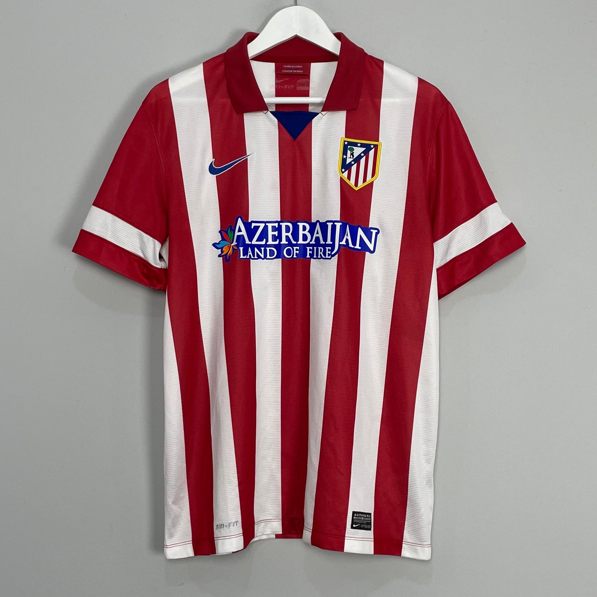 Shop 2013/14 ATLETICO MADRID HOME SHIRT (L) NIKE, classic football shirts, vintage football shirts & retro soccer jerseys at Cult Kits
