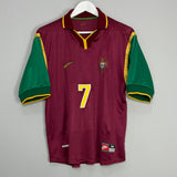 Shop 1997/98 PORTUGAL FIGO #7 HOME SHIRT (M) NIKE, classic football shirts, vintage football shirts & retro soccer jerseys at Cult Kits