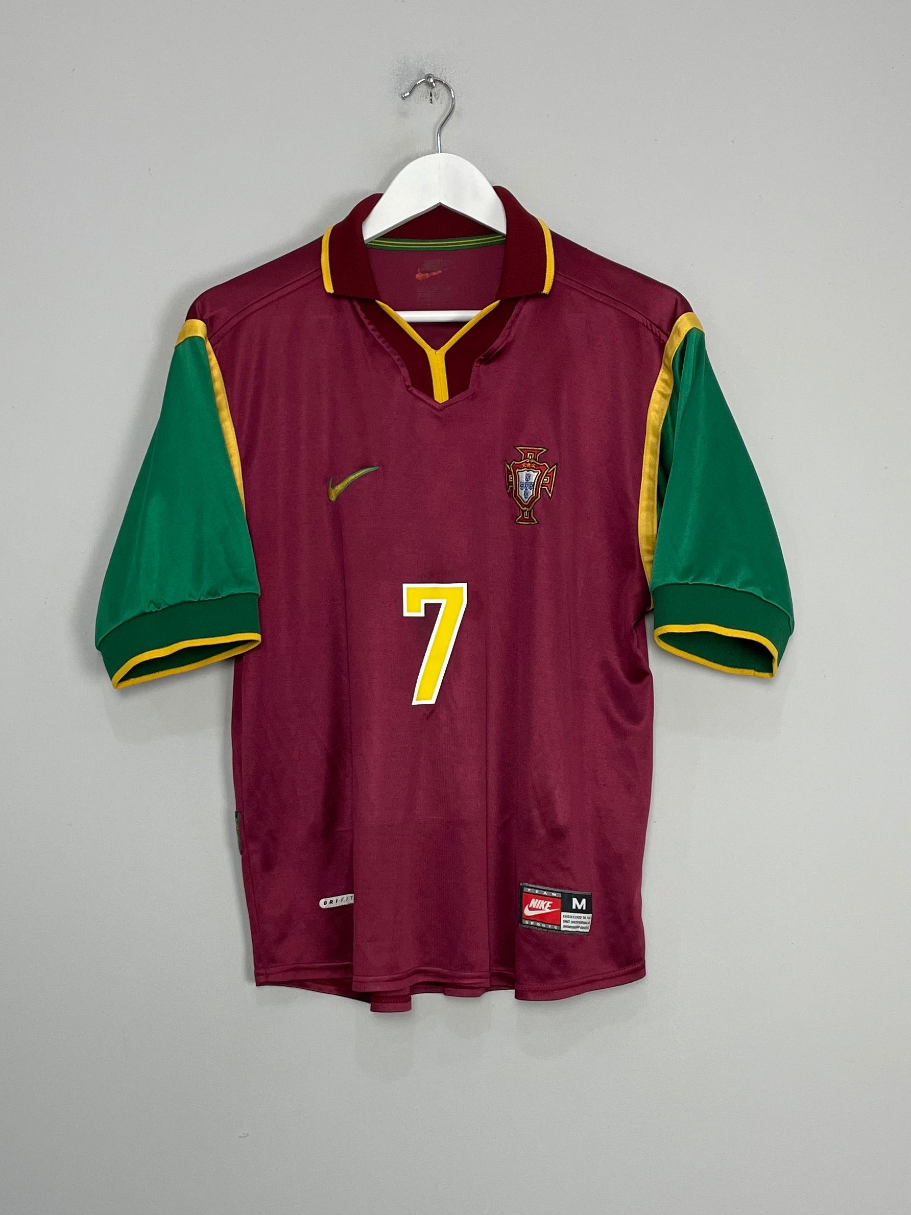 Shop 1997/98 PORTUGAL FIGO #7 HOME SHIRT (M) NIKE, classic football shirts, vintage football shirts & retro soccer jerseys at Cult Kits