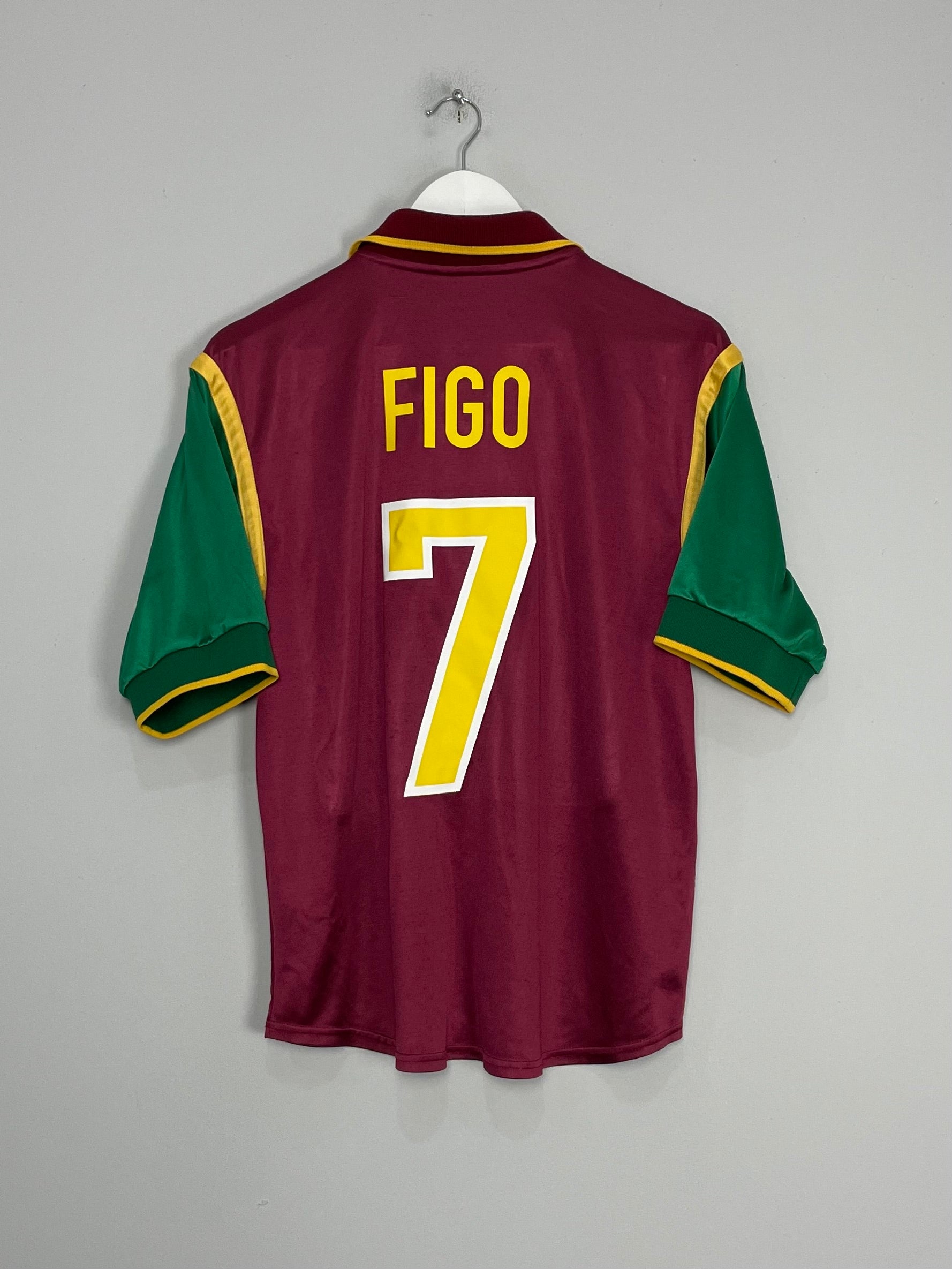 Shop 1997/98 PORTUGAL FIGO #7 HOME SHIRT (M) NIKE, classic football shirts, vintage football shirts & retro soccer jerseys at Cult Kits
