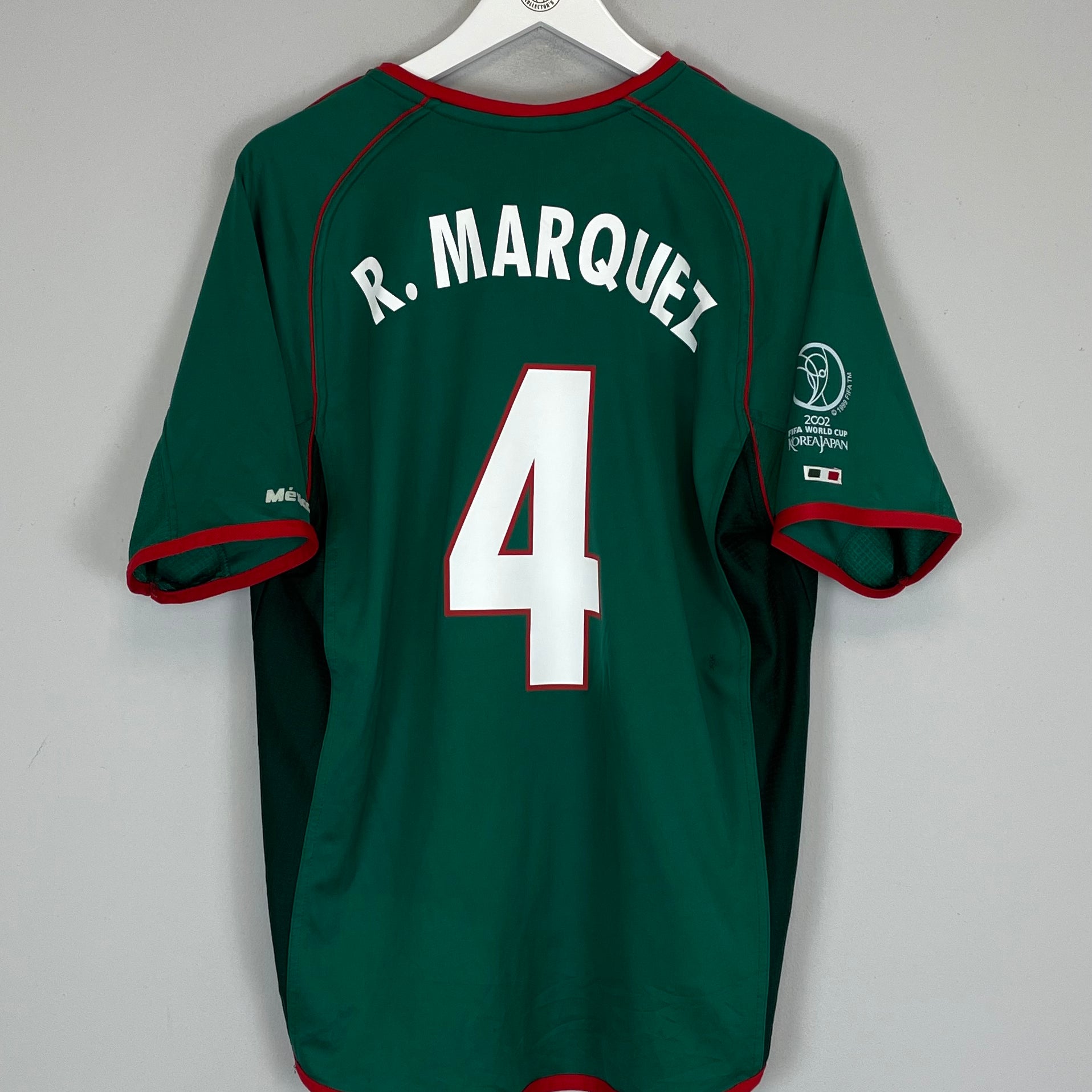 Shop 2002/03 MEXICO R.MARQUEZ #4 HOME SHIRT (M) ATLETICA, classic football shirts, vintage football shirts & retro soccer jerseys at Cult Kits