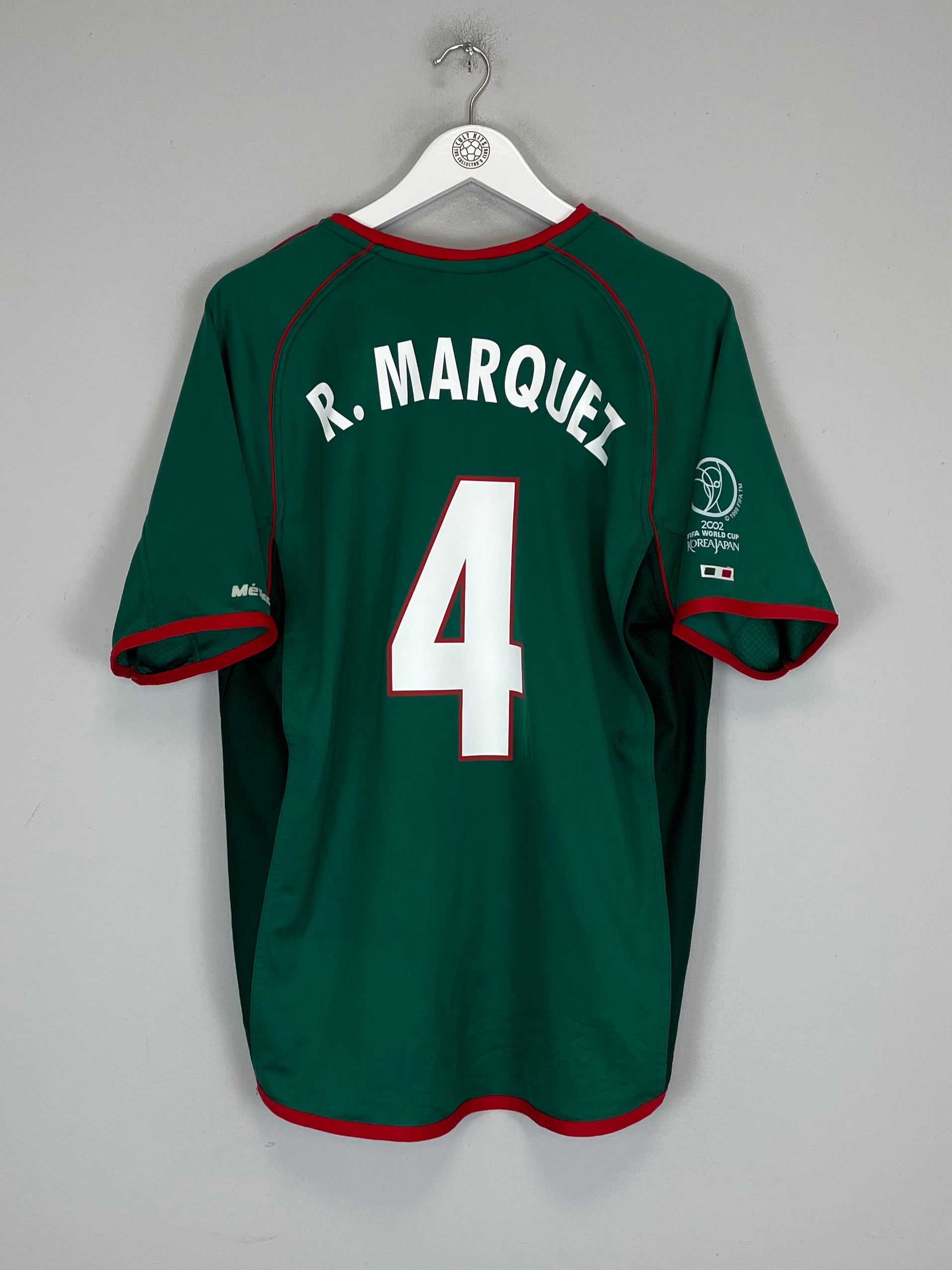 Shop 2002/03 MEXICO R.MARQUEZ #4 HOME SHIRT (M) ATLETICA, classic football shirts, vintage football shirts & retro soccer jerseys at Cult Kits
