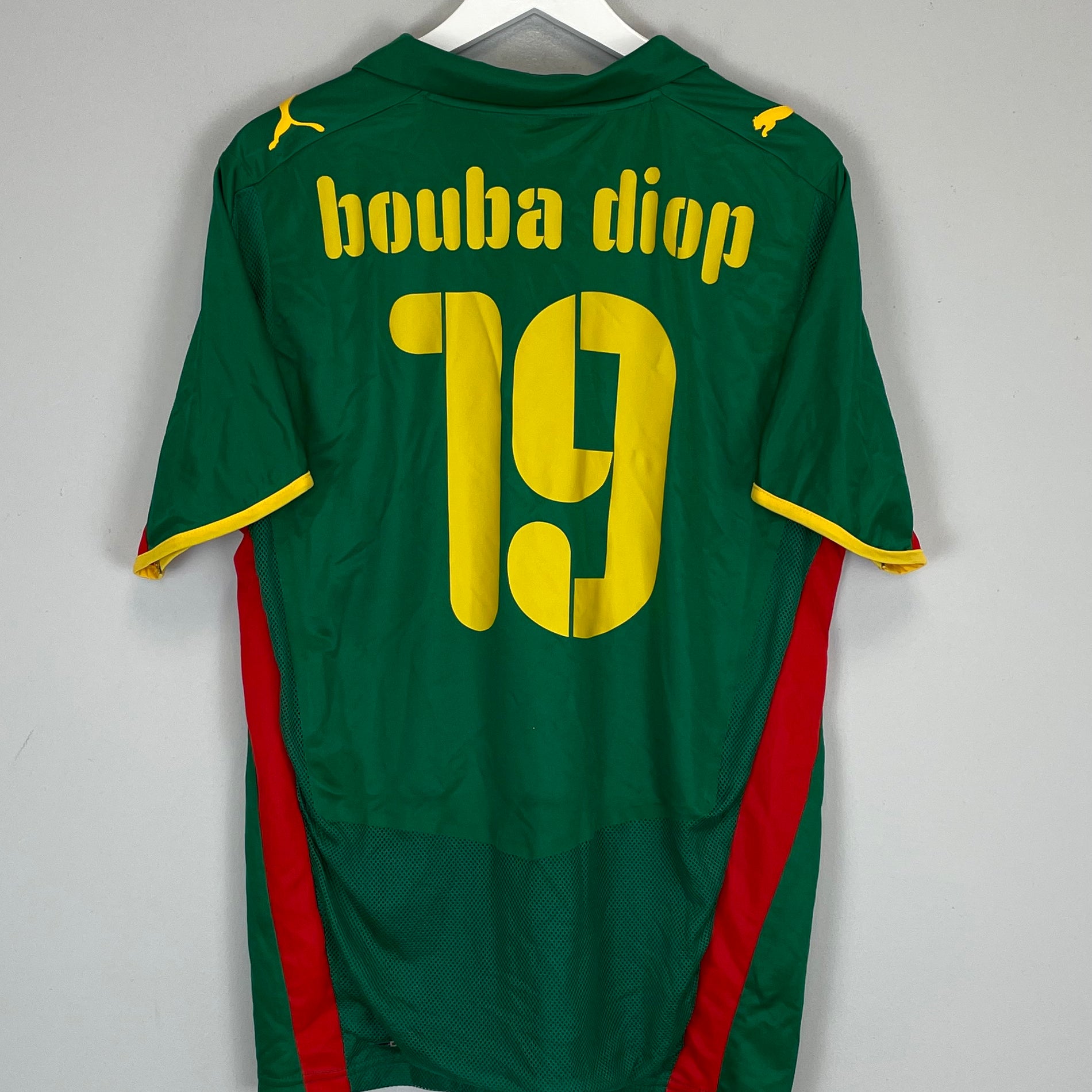 Shop 2008/10 SENEGAL BOUBA DIOP #19 HOME SHIRT (L) PUMA, classic football shirts, vintage football shirts & retro soccer jerseys at Cult Kits