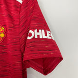 Shop 2020/21 MANCHESTER UNITED HOME SHIRT (M) ADIDAS, classic football shirts, vintage football shirts & retro soccer jerseys at Cult Kits