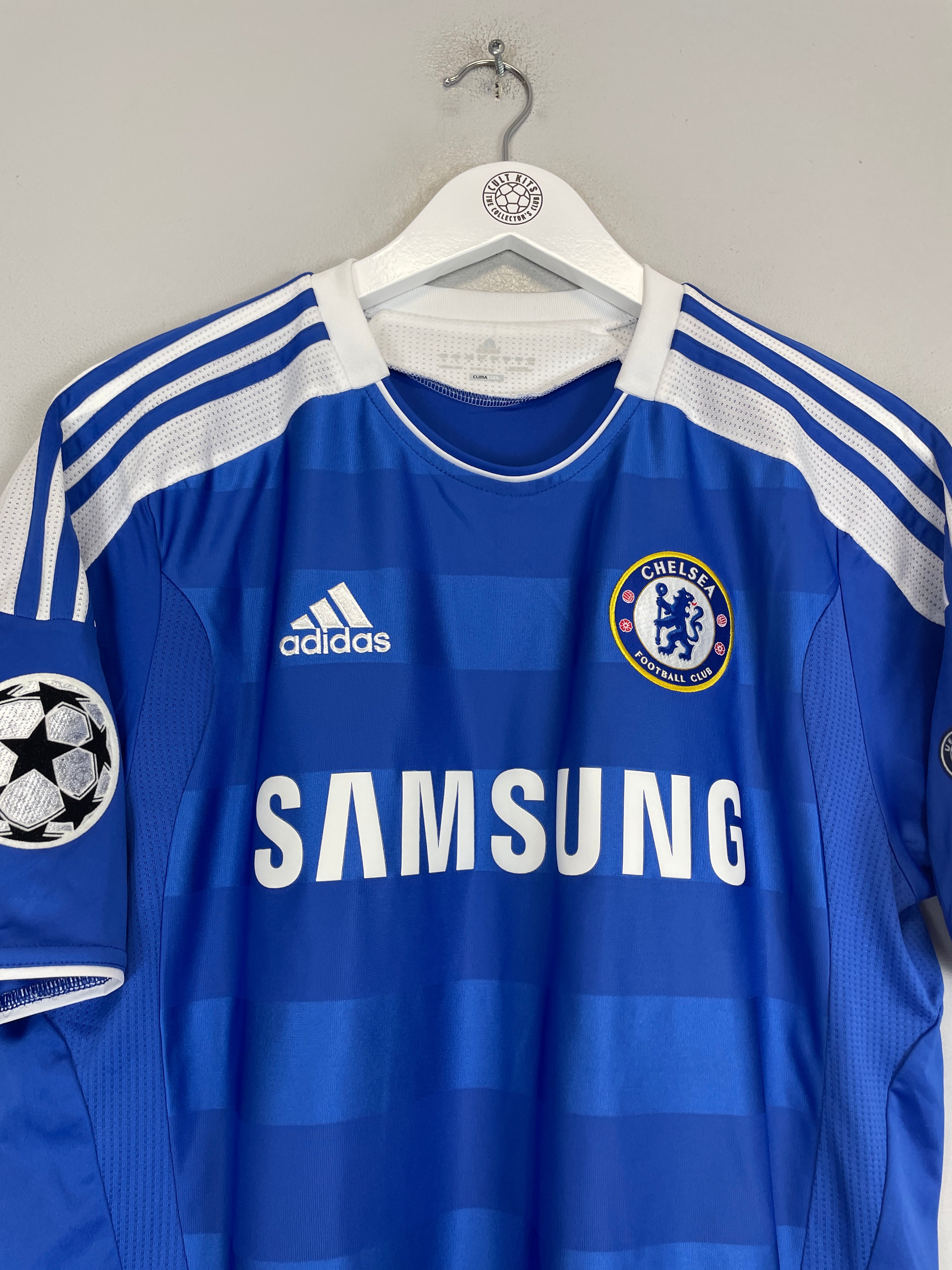 Shop 2011/12 CHELSEA DROGBA #11 C/L HOME SHIRT (M) ADIDAS, classic football shirts, vintage football shirts & retro soccer jerseys at Cult Kits