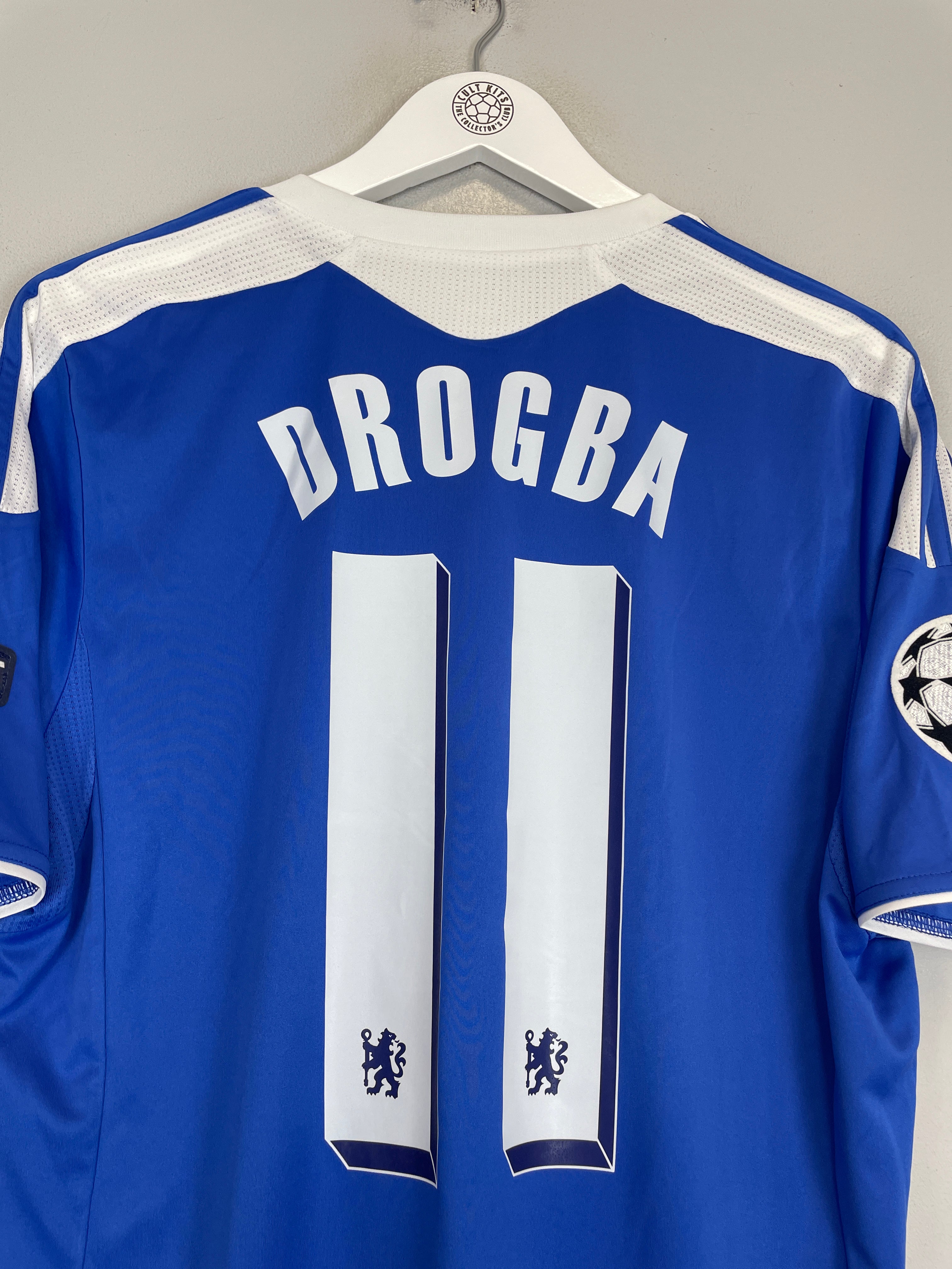 Shop 2011/12 CHELSEA DROGBA #11 C/L HOME SHIRT (M) ADIDAS, classic football shirts, vintage football shirts & retro soccer jerseys at Cult Kits