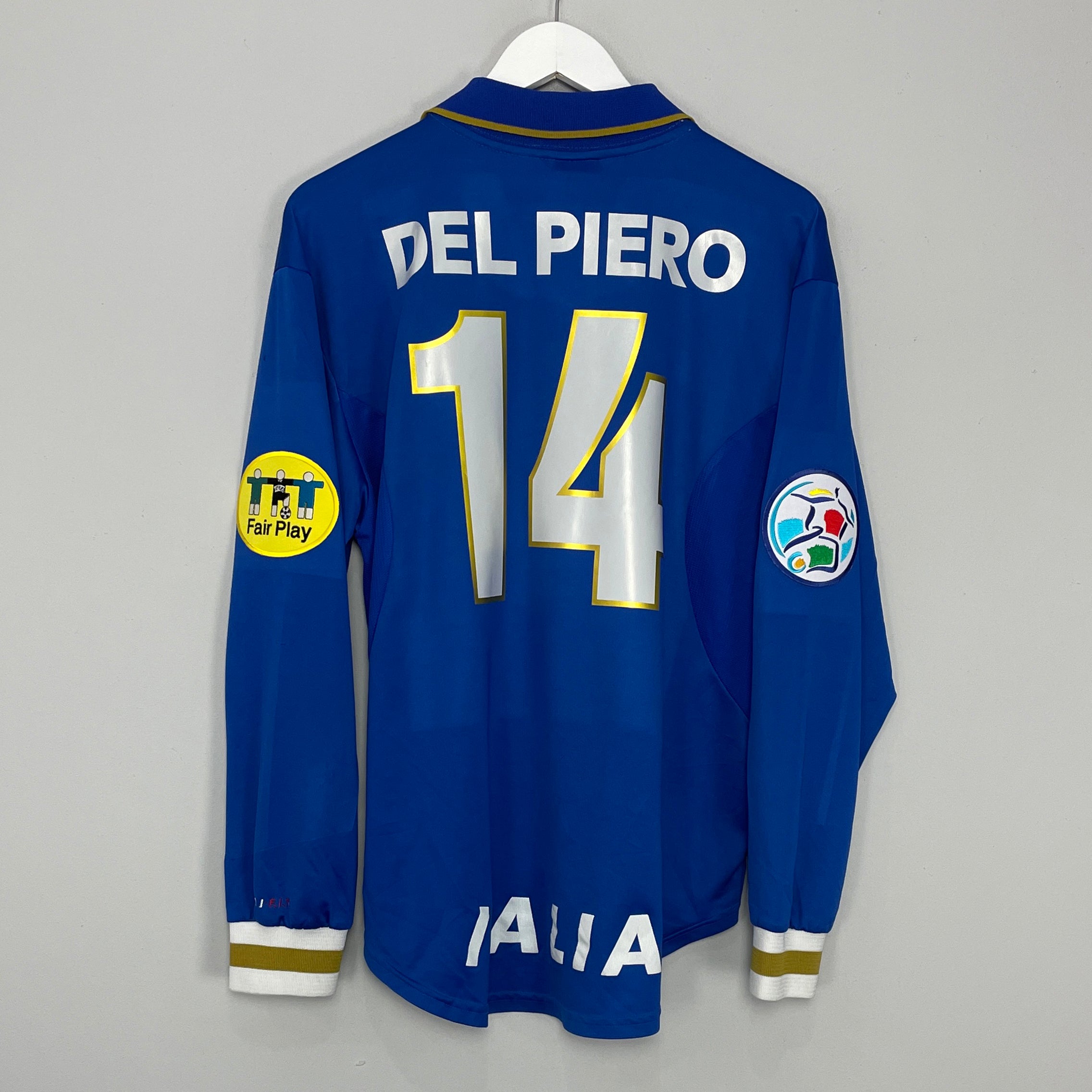Shop 1996/97 ITALY DEL PIERO #14 L/S HOME SHIRT (XL) NIKE, classic football shirts, vintage football shirts & retro soccer jerseys at Cult Kits